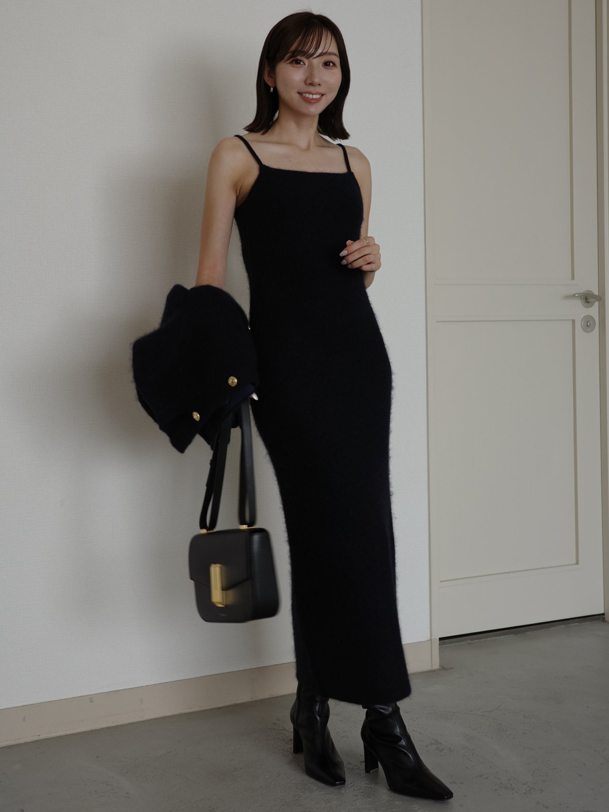 anuans｜カシミヤブレンドキャミソールニットワンピース | Rakuten