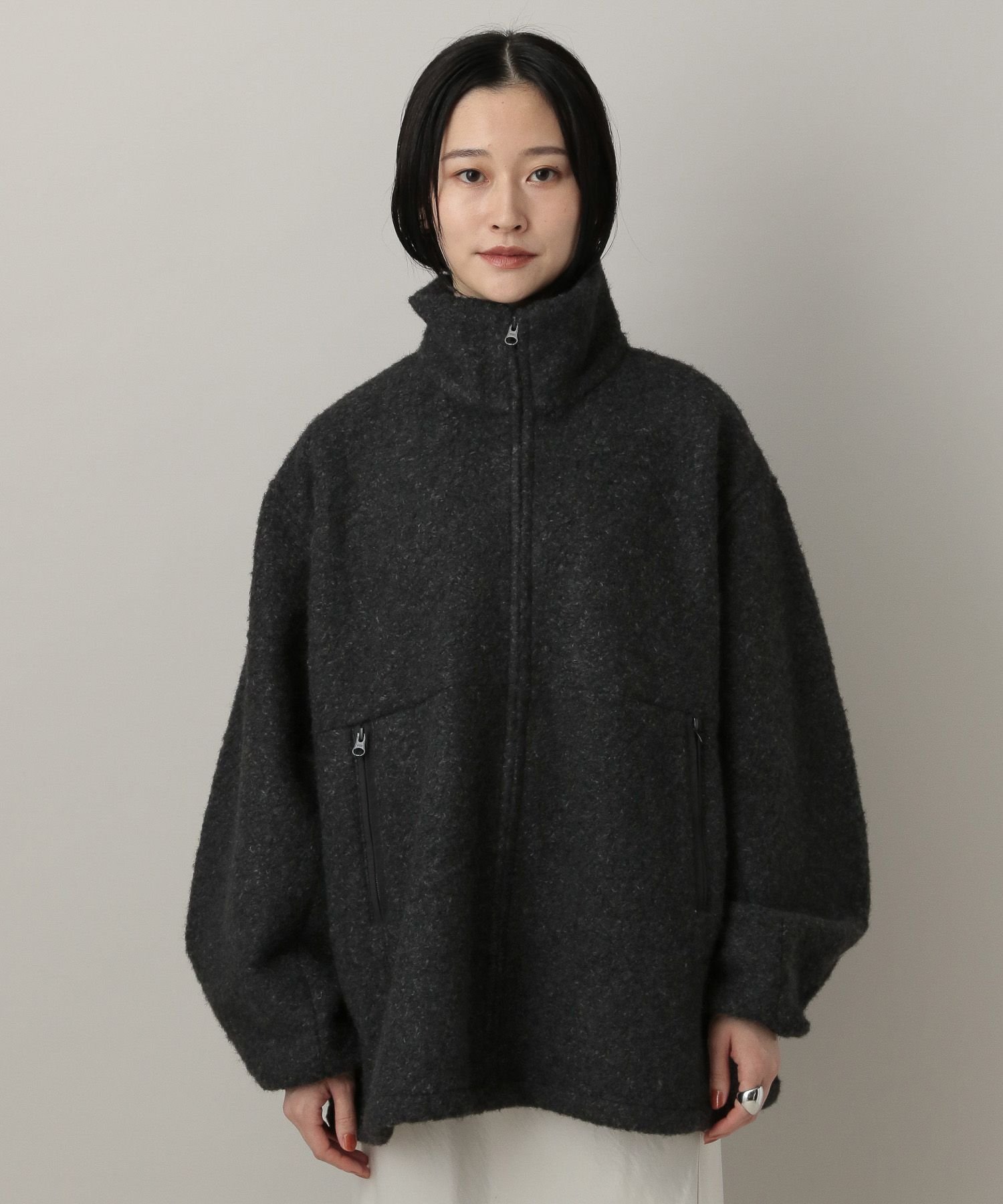 A part by｜【セットアップ対応】ブラッシュドメルトンブルゾン