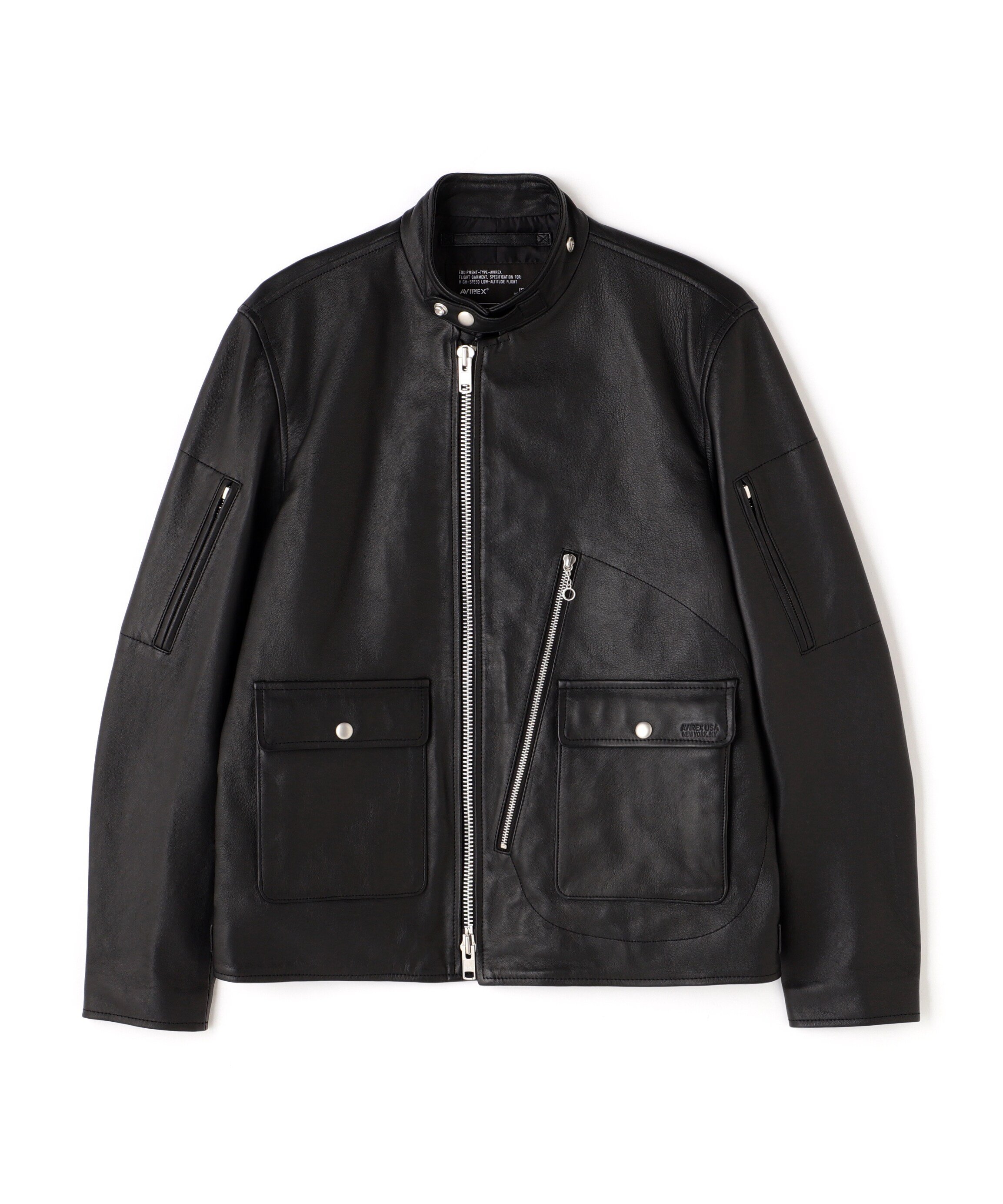 AVIREX｜LEATHER MILITARY RIDERS JACKET/レザー ミリタリー