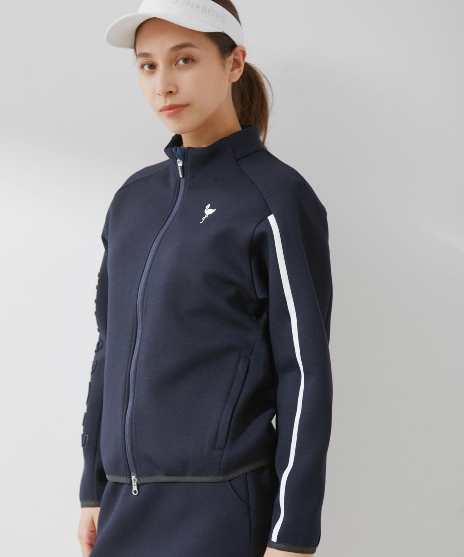 JUN&ROPE'｜ダンボールニットエンボスロゴブルゾン | Rakuten Fashion