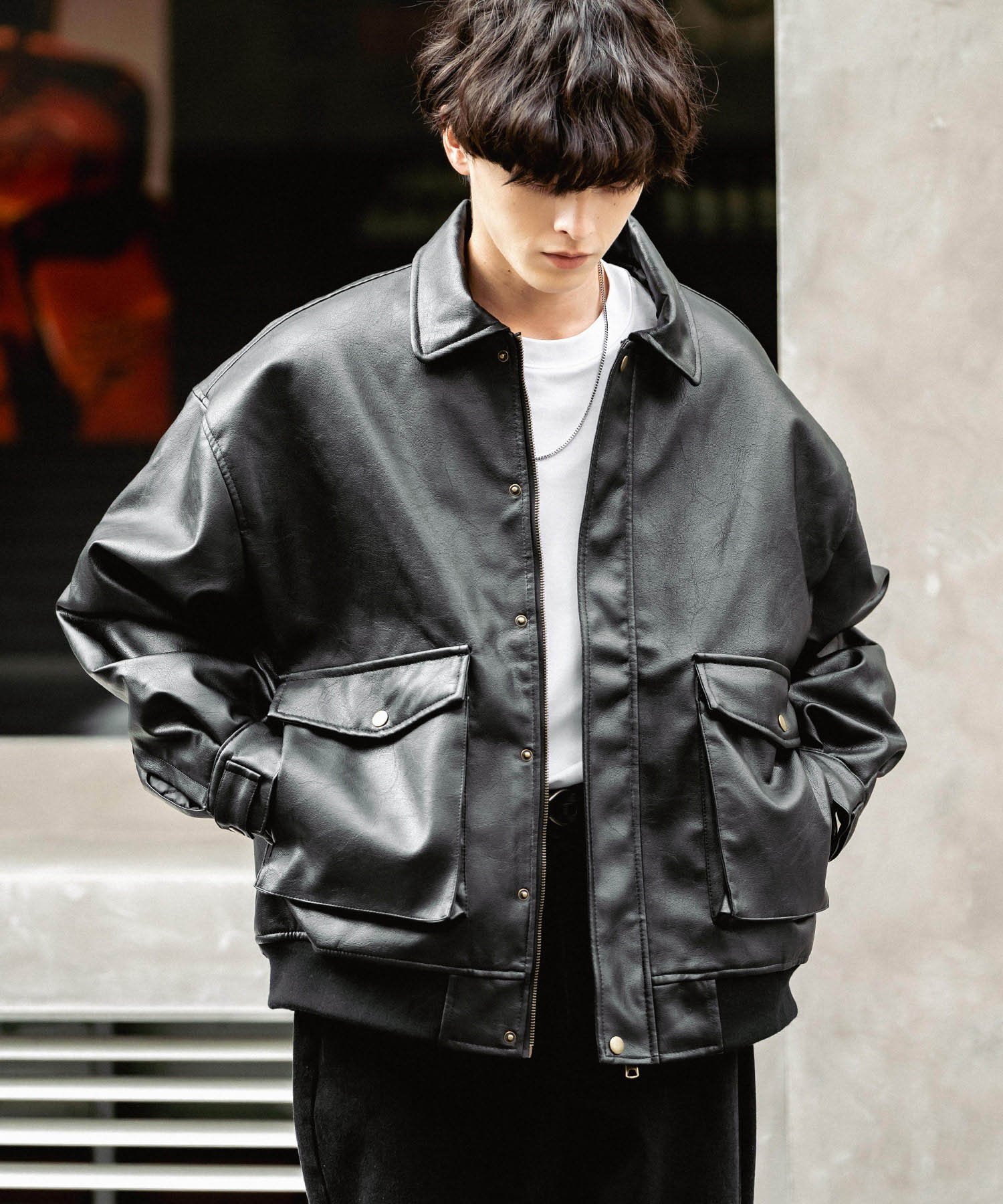 Rocky Monroe｜PUレザー A-2型中綿フライトブルゾン | Rakuten Fashion