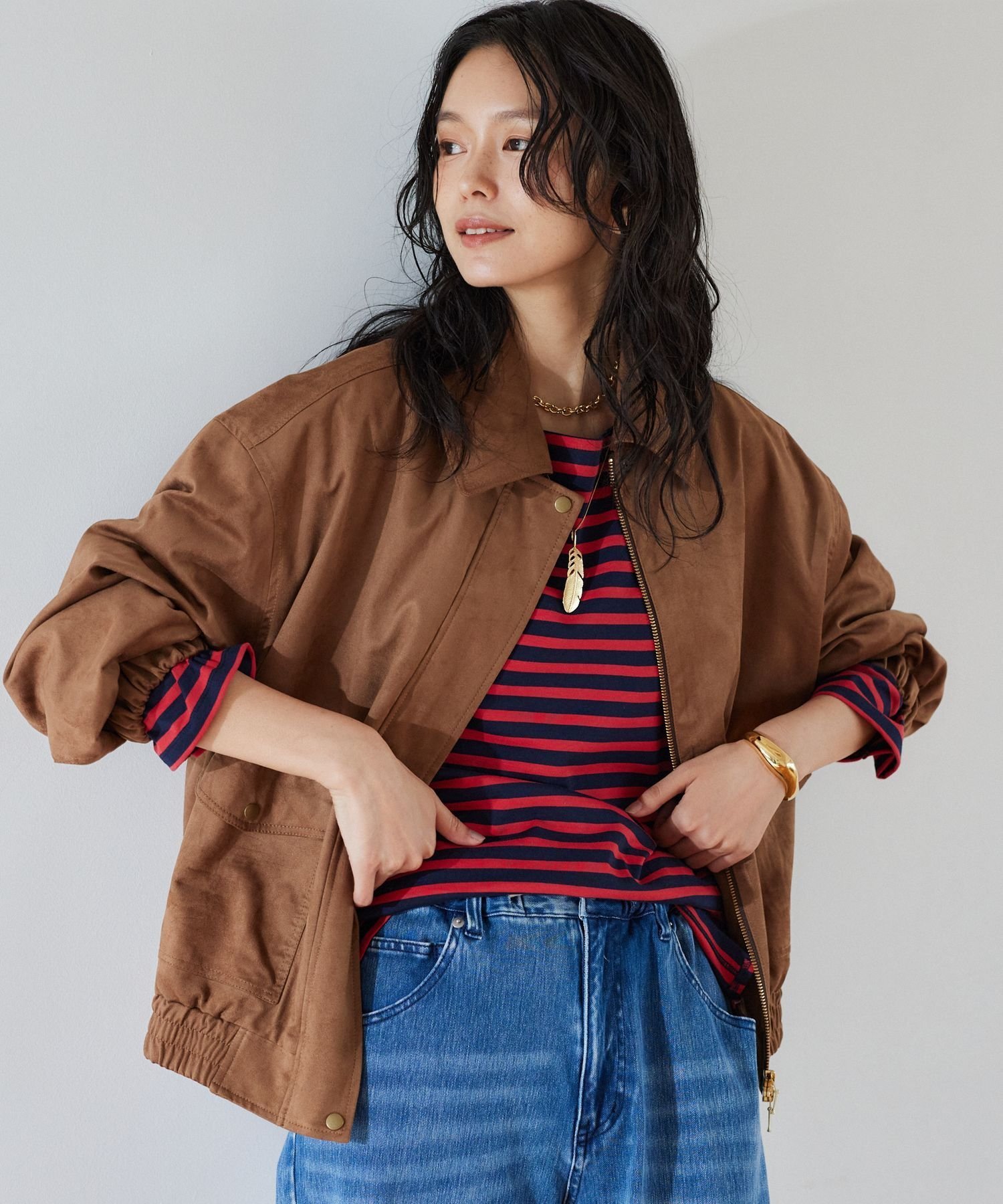 BARNYARDSTORM｜フェイクスエードブルゾン | Rakuten Fashion(楽天