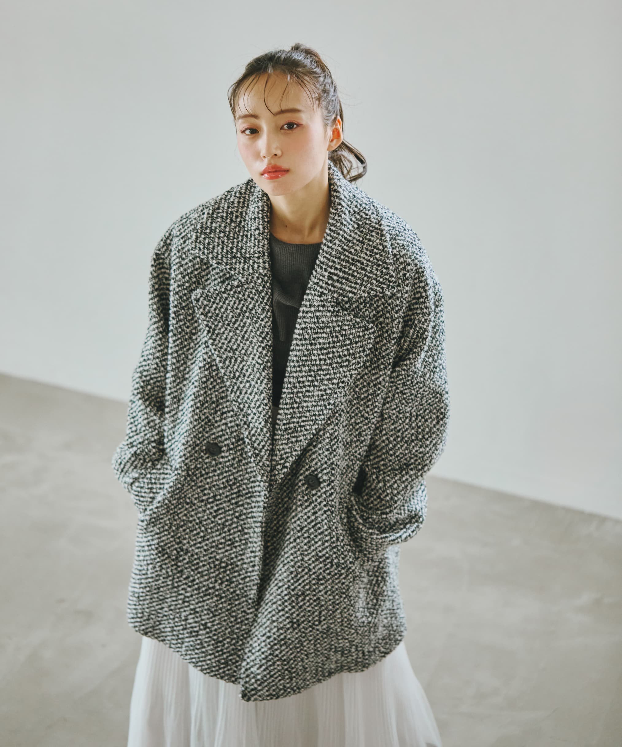 JILL by JILL STUART｜シャギー・ツィード素材バリエーションミドル丈