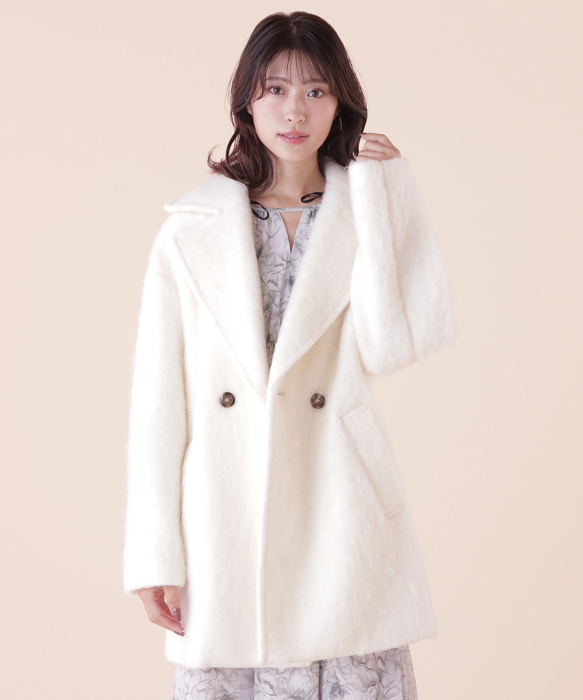 JILL by JILL STUART｜シャギー・ツィード素材バリエーションミドル丈