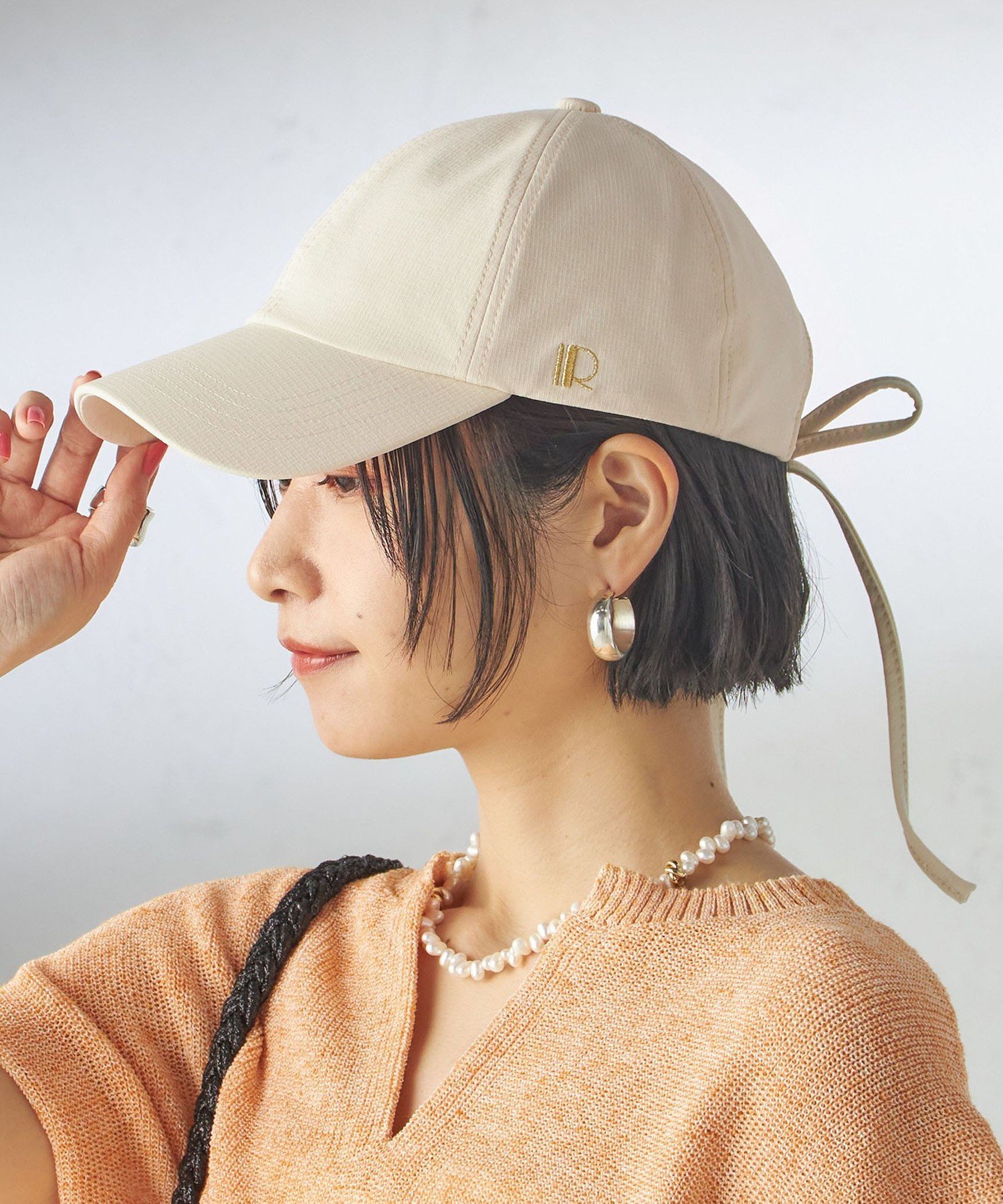 美品　yori UV撥水リボンキャップ SHIPS｜Revis.:<UVカット/撥水>リボン キャップ | Rakuten Fashion