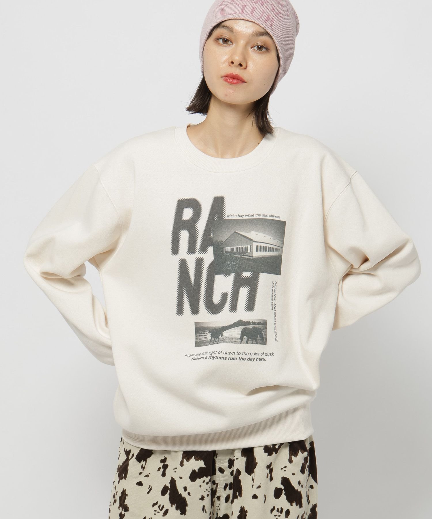 niko and ｜【NASU FARM VILLAGE】フォトスウェットプルオーバー