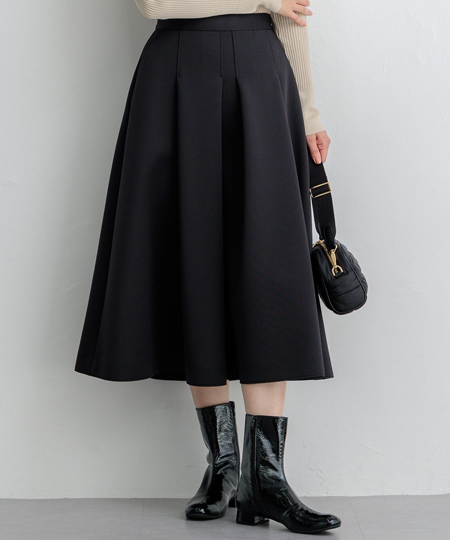 23区｜【洗える】ネオプレーンジャージー タック スカート | Rakuten