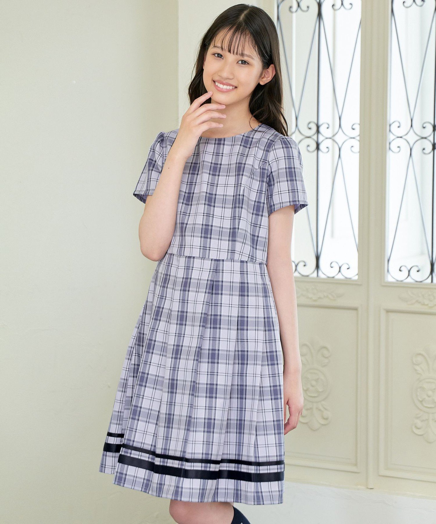 ANY｜【2点セット】セーラージャケット+チェックワンピース | Rakuten