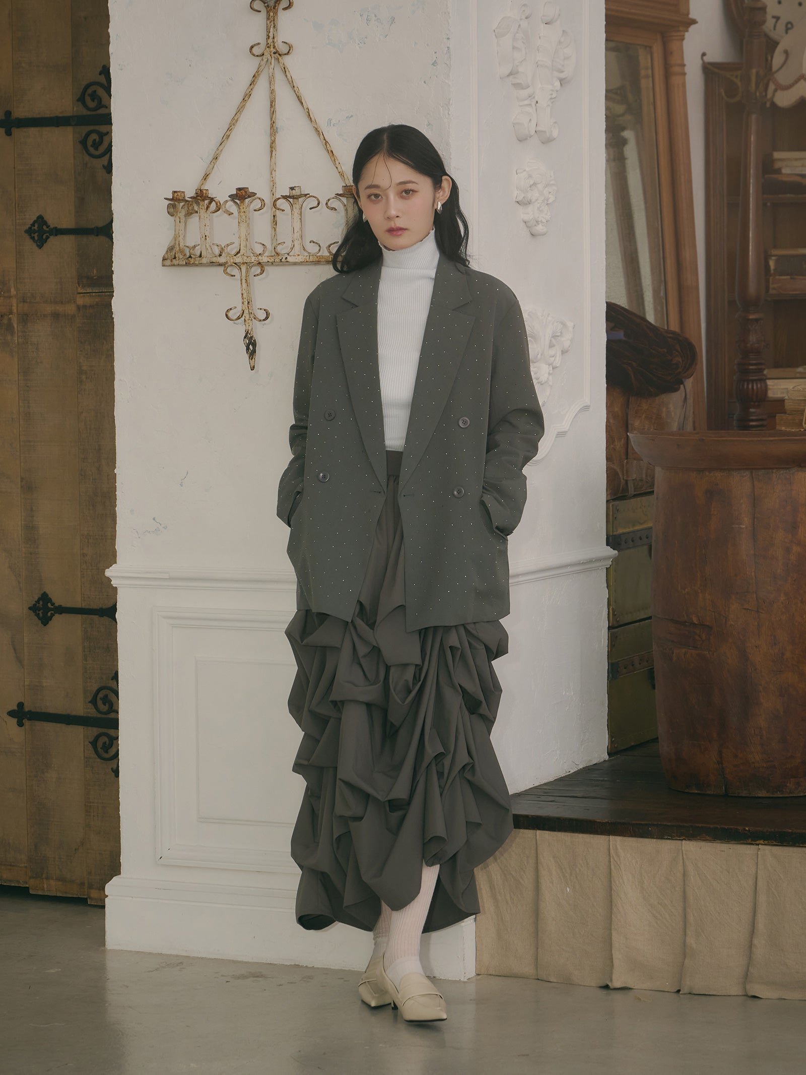 Olu.｜ラインストーンジャケット | Rakuten Fashion(楽天ファッション