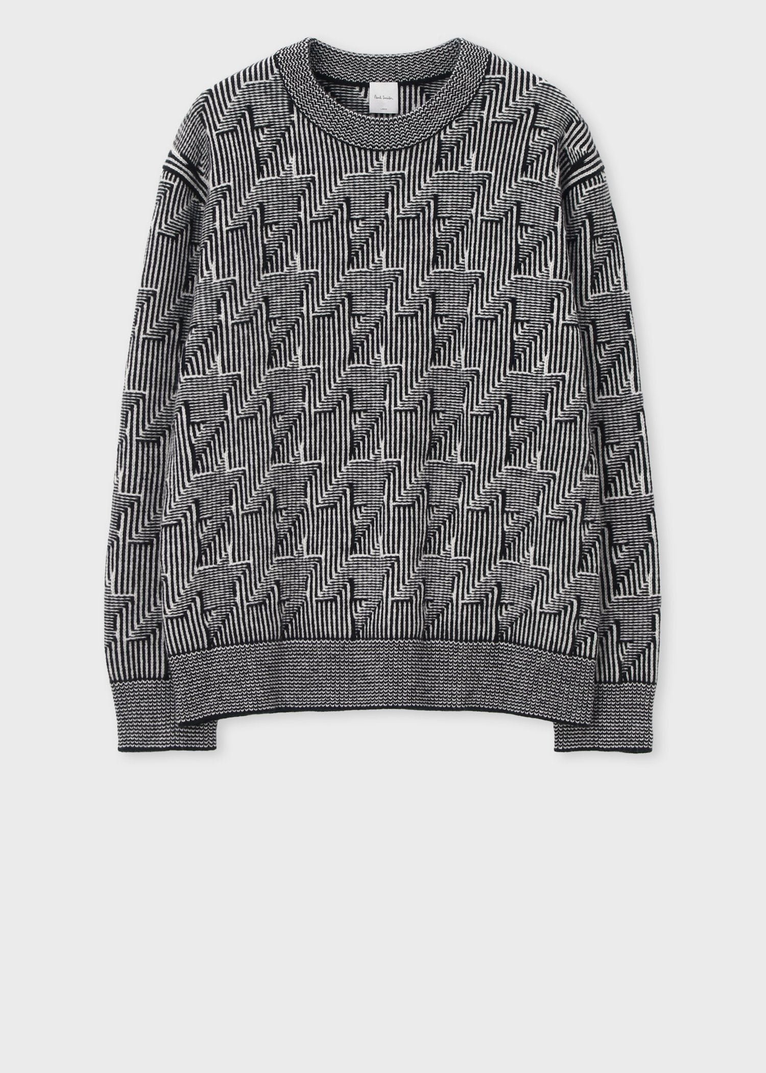 Paul Smith｜ビッグハウンドトゥース クルーネックニット | Rakuten