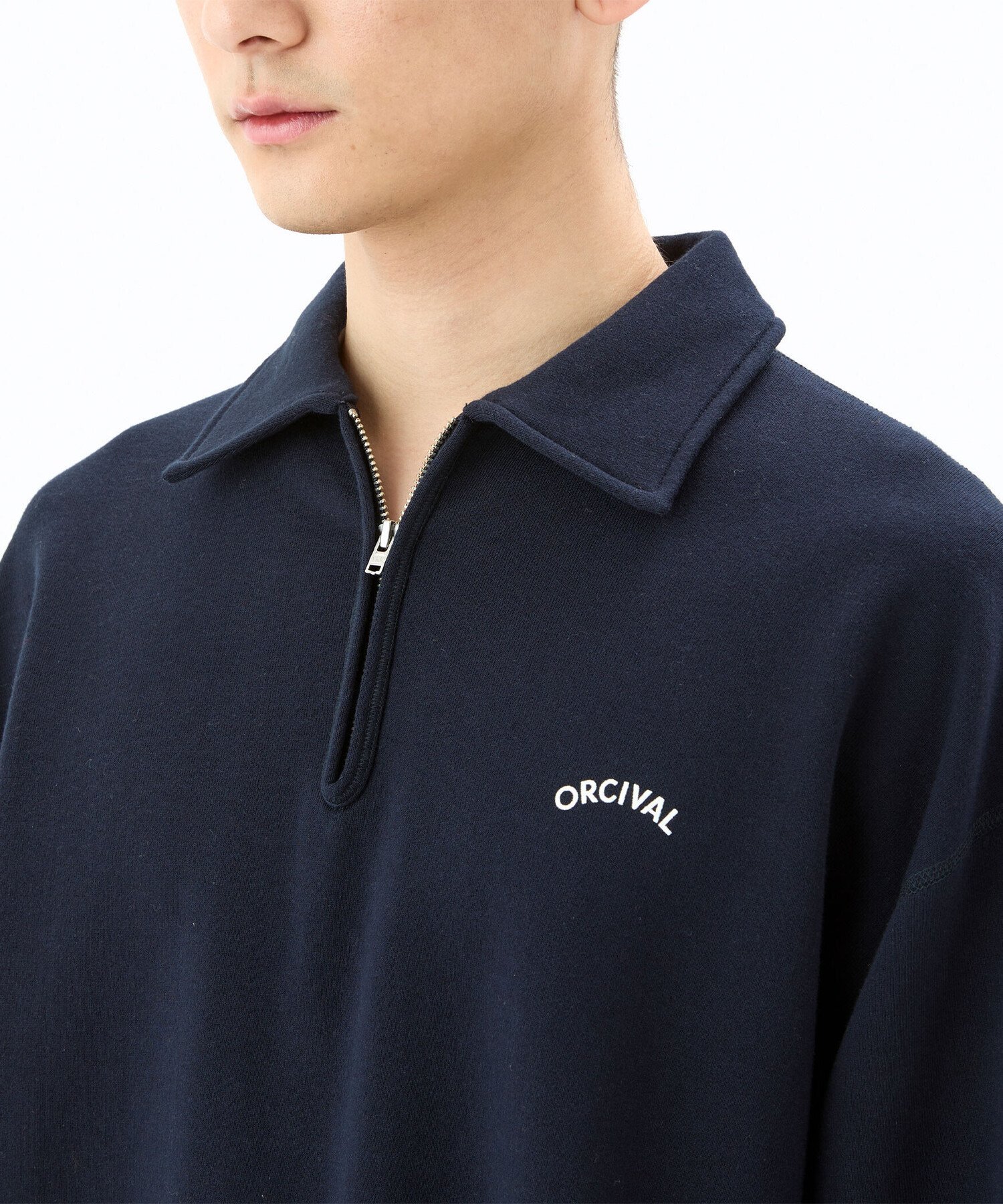 Bshop｜ORCIVAL | コットン裏毛 ハーフジッププルオーバー MEN