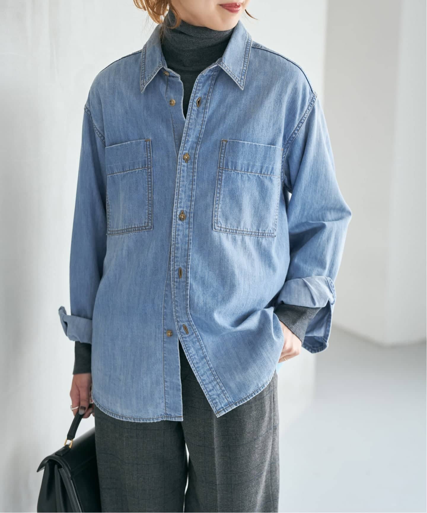 Spick & Span｜《追加2》ライトオンスデニムシャツ | Rakuten Fashion