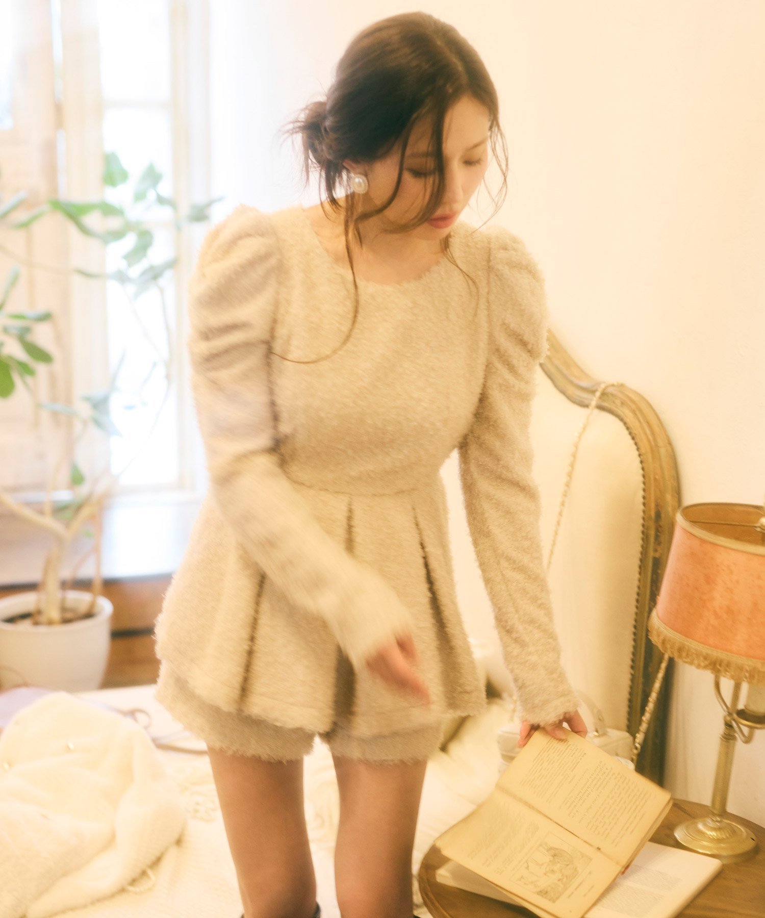 ROYAL PARTY｜カールボア長袖ペプラムトップス | Rakuten Fashion(楽天