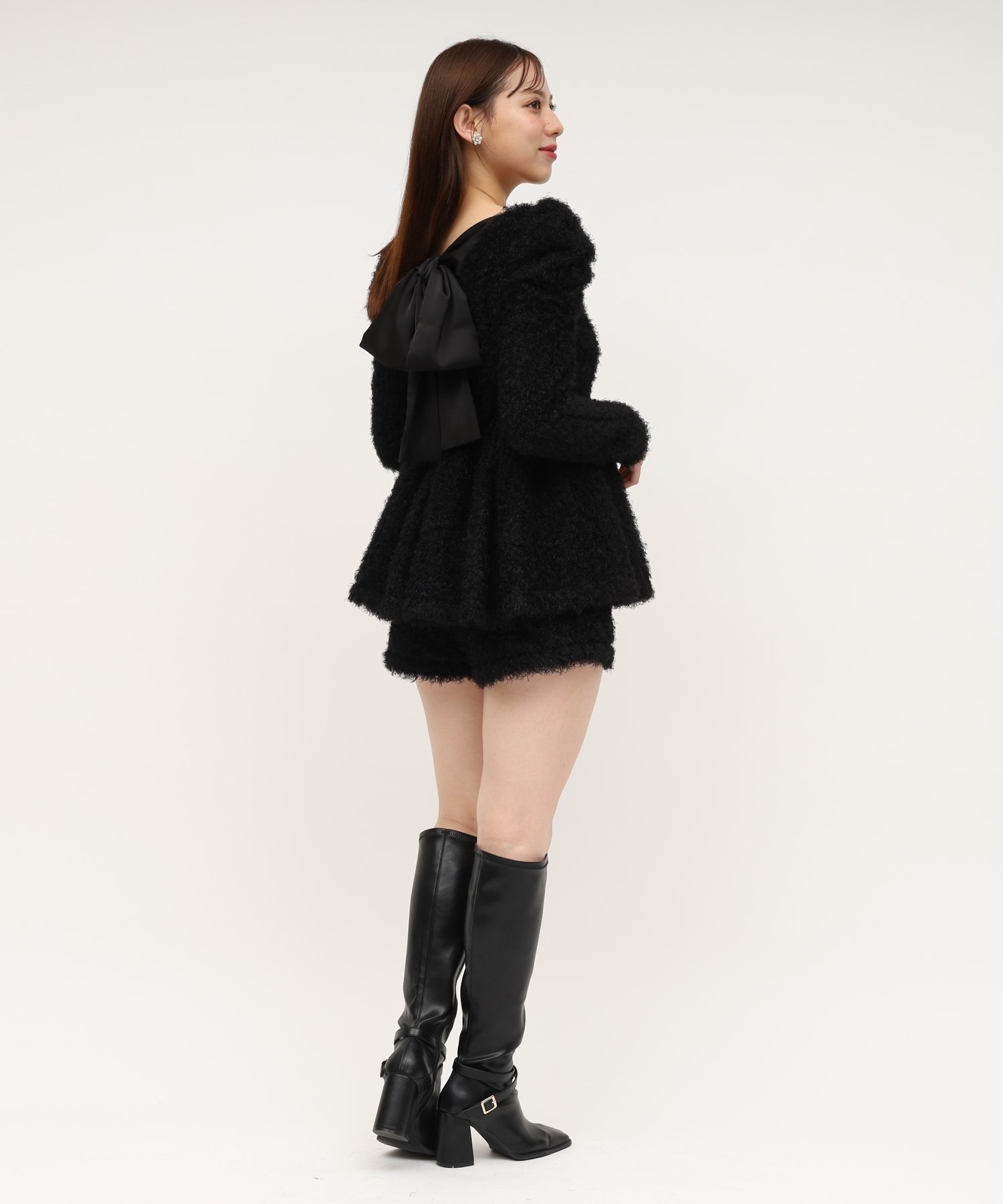 ROYAL PARTY｜カールボア長袖ペプラムトップス | Rakuten Fashion(楽天