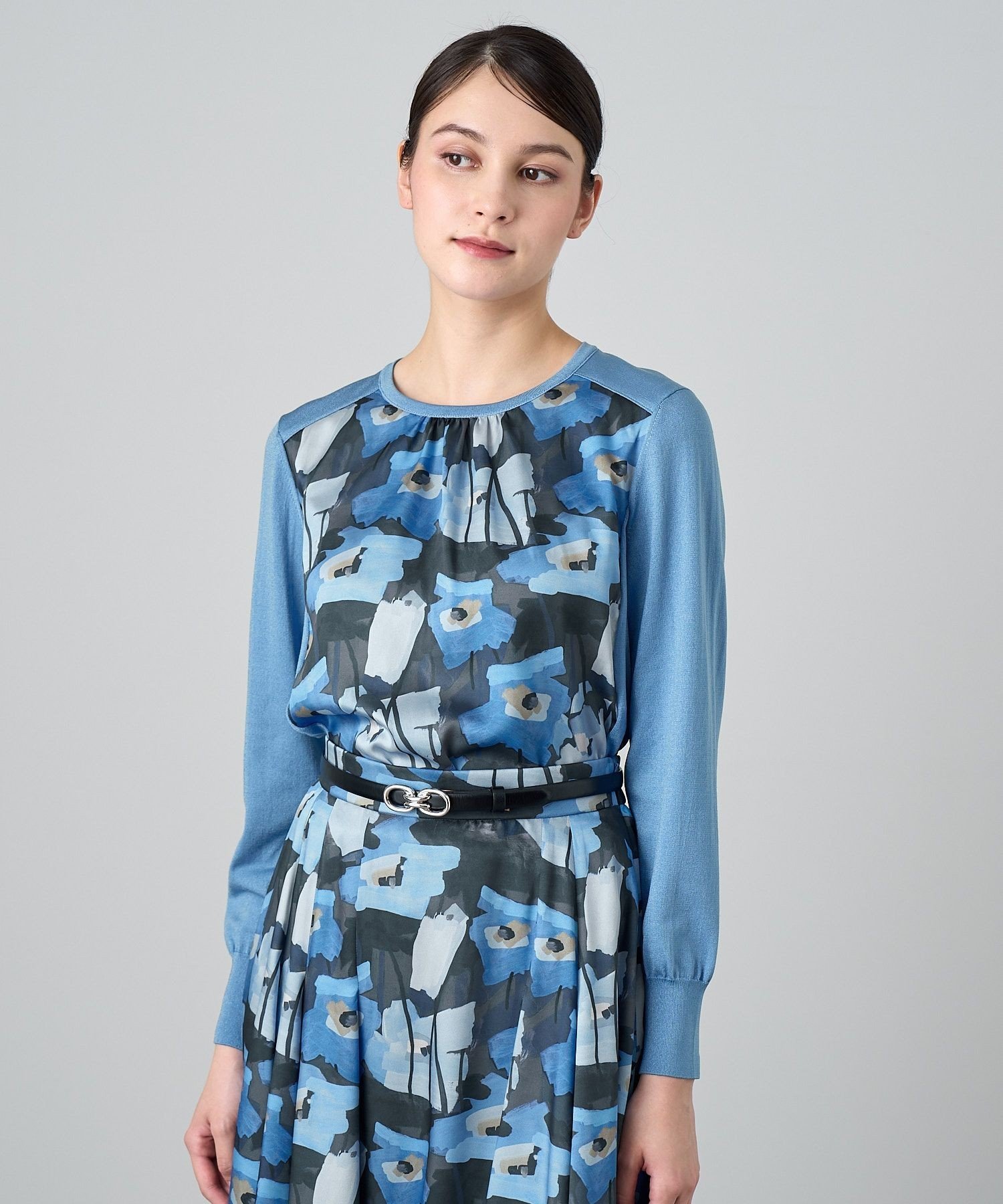 ANAYI｜ペイントフラワープリントクルーネック プルオーバー | Rakuten