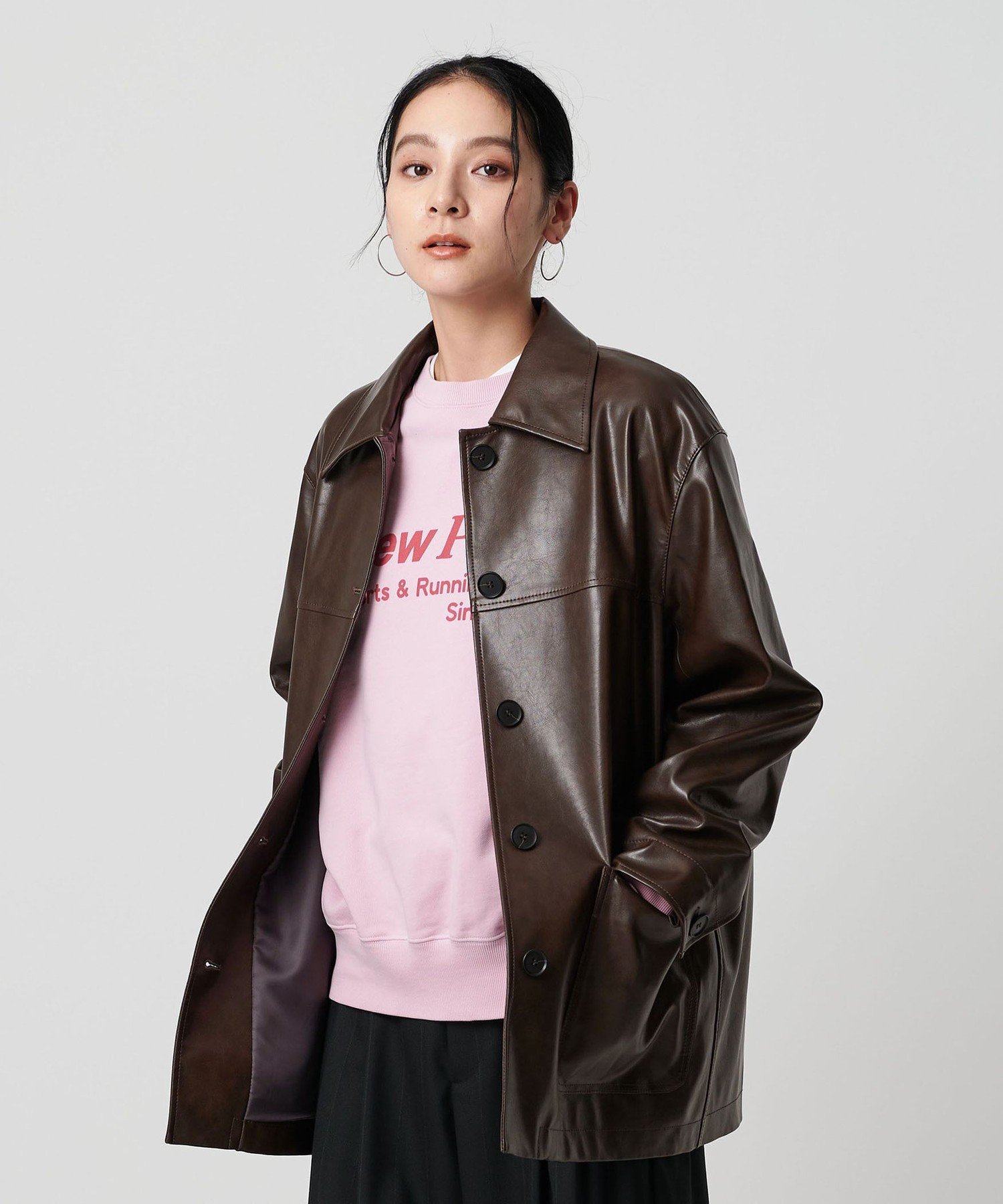 BEAUTY&YOUTH UNITED ARROWS｜レザーライク カバーオール ジャケット