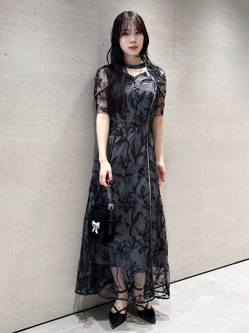 LILY BROWN｜チュールエンブロイダリードレス | Rakuten Fashion(楽天