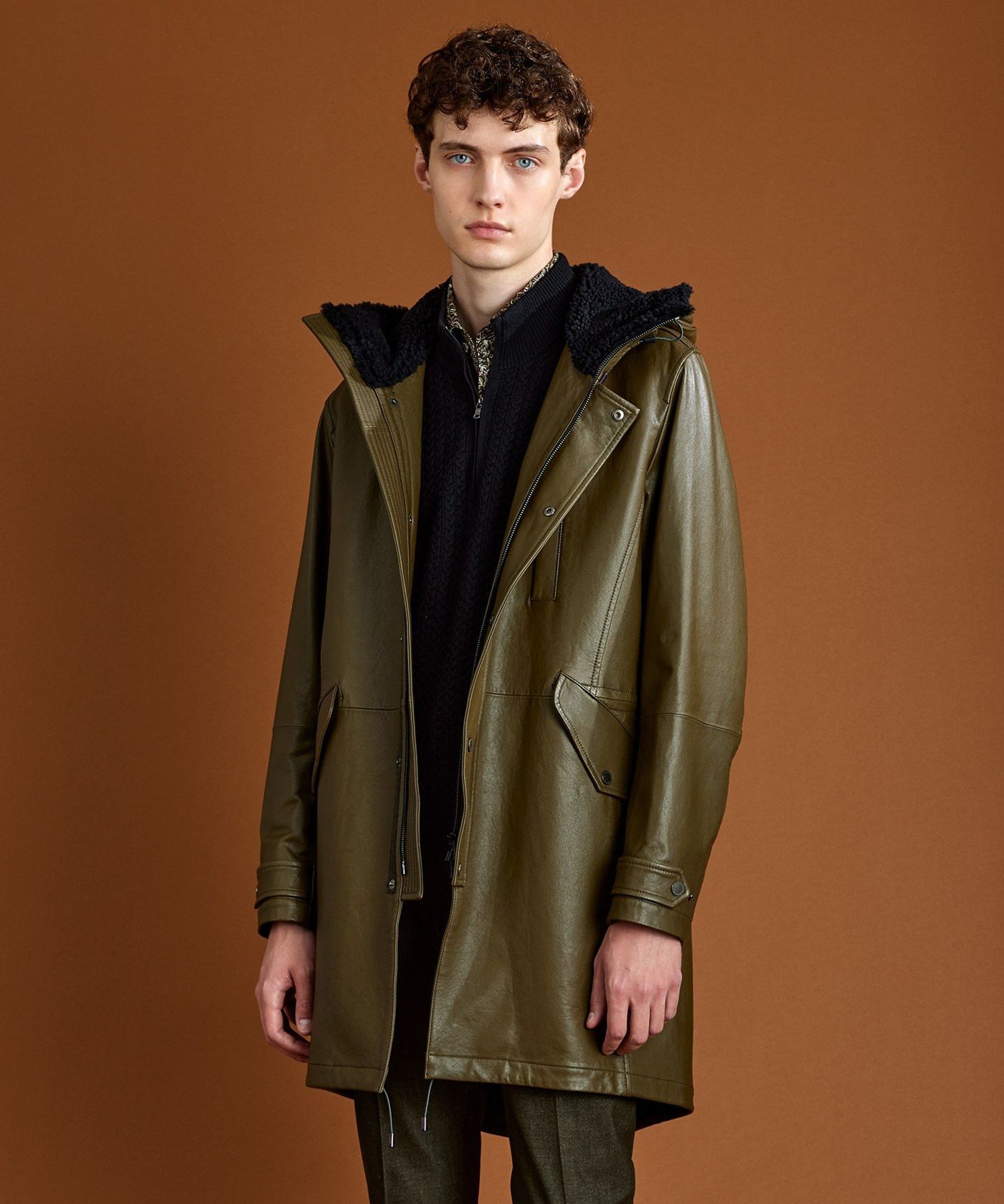 JOSEPH ABBOUD｜ベジタブルラムスキンレザーコート | Rakuten Fashion