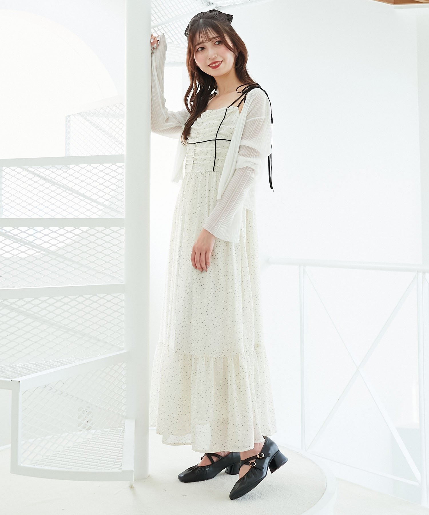 MAJESTIC LEGON｜バイカラーリボンキャミワンピース | Rakuten Fashion