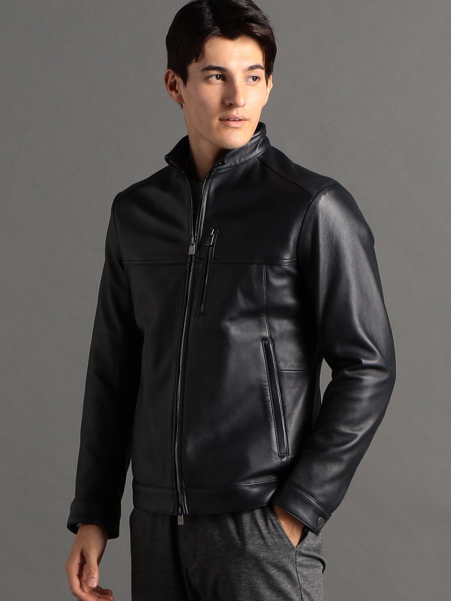 NICOLE｜シープレザー シングルライダースブルゾン | Rakuten Fashion