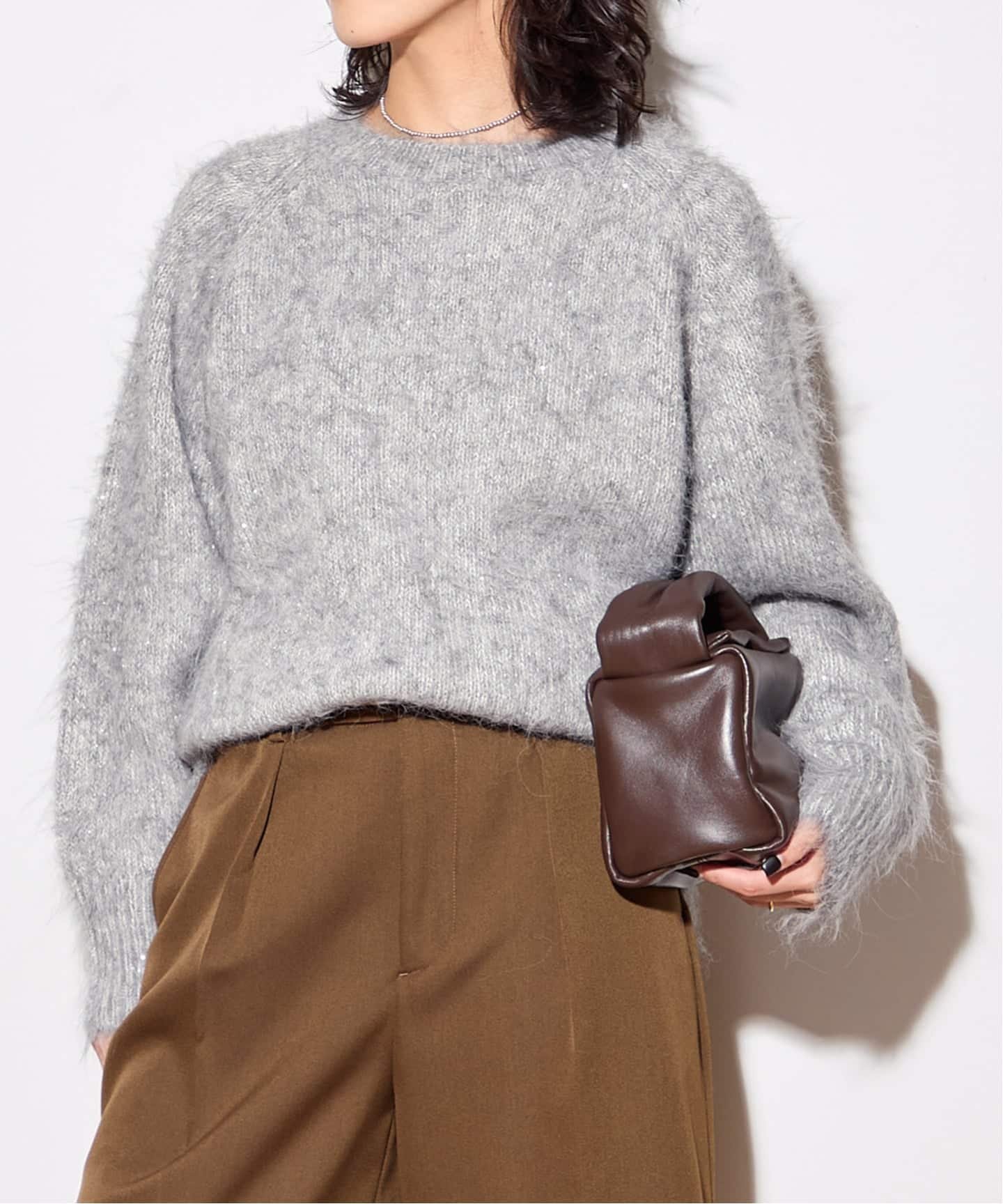 JOURNAL STANDARD L'ESSAGE｜アルパカMIXスパンコールプルオーバー