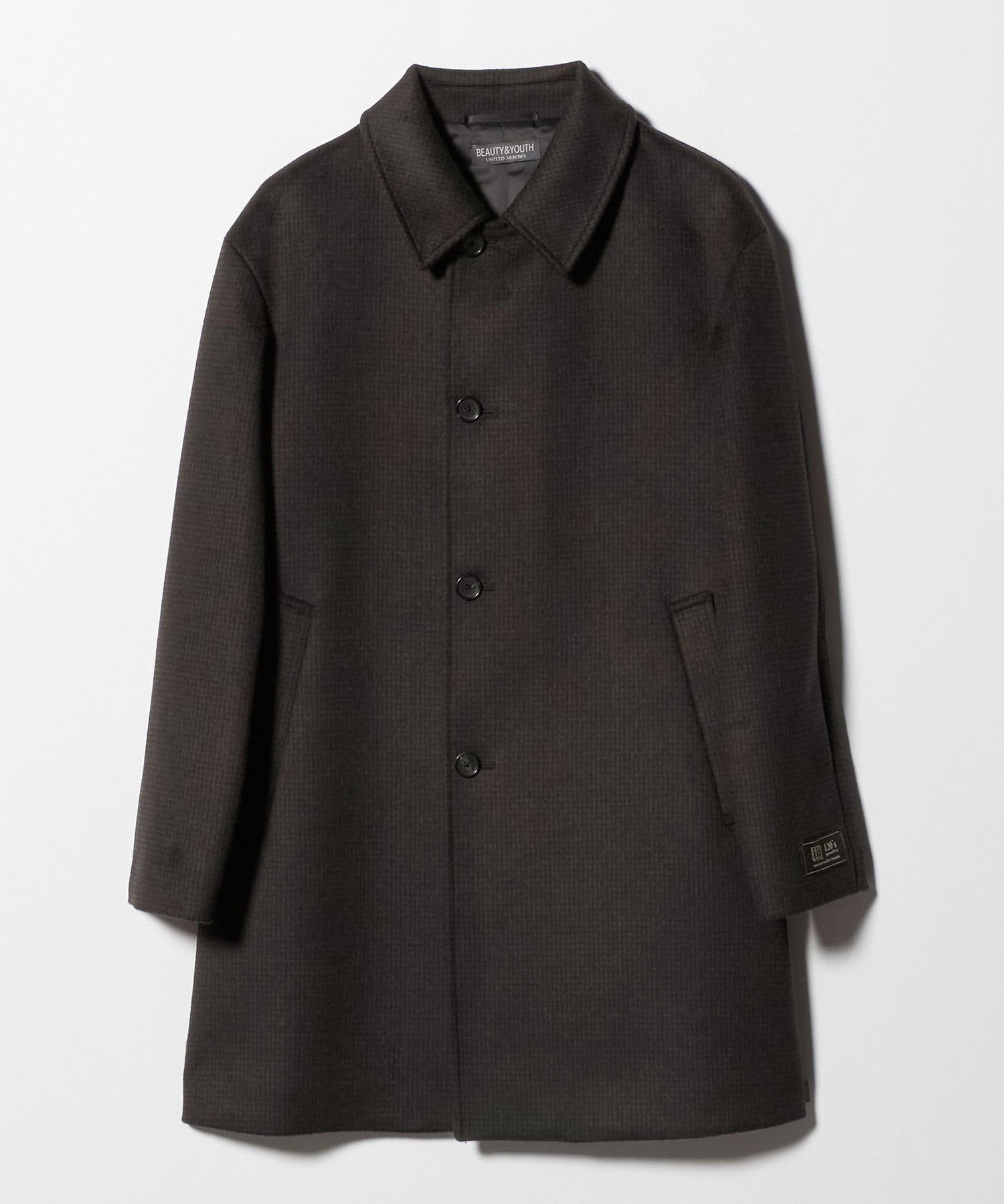 BEAUTY&YOUTH UNITED ARROWS｜120S メルトン チェック バルカラー