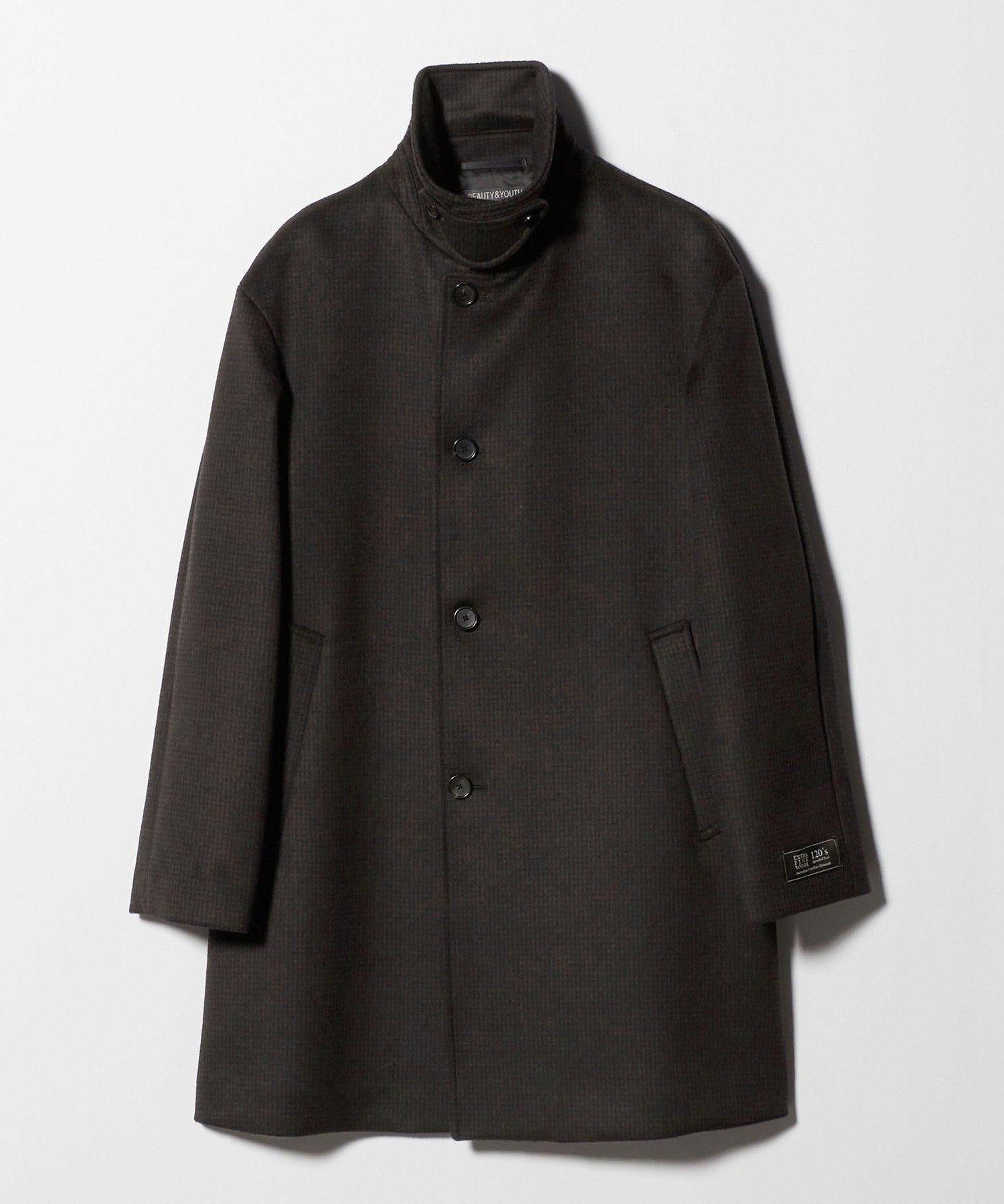 BEAUTY&YOUTH UNITED ARROWS｜120S メルトン チェック バルカラー