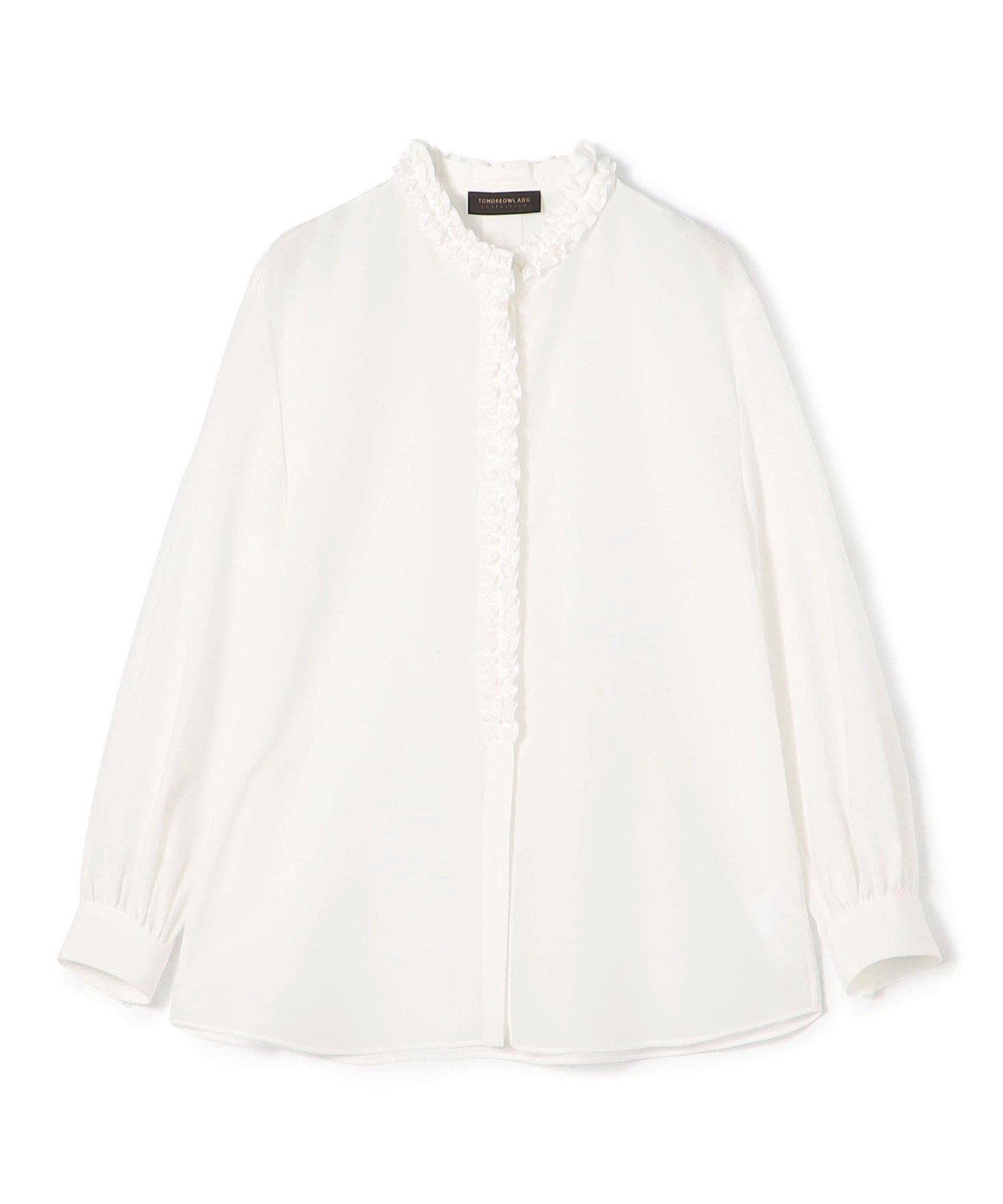 TOMORROWLAND｜コットンシルクオーガンジー フリルブラウス | Rakuten