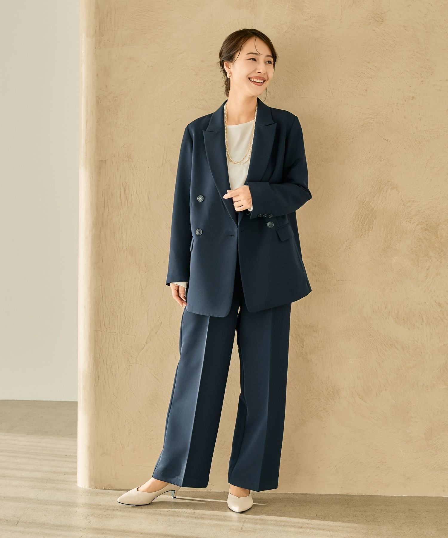 LEPSIM｜【入卒式/セレモニー】Wクロスストレッチワイドパンツ