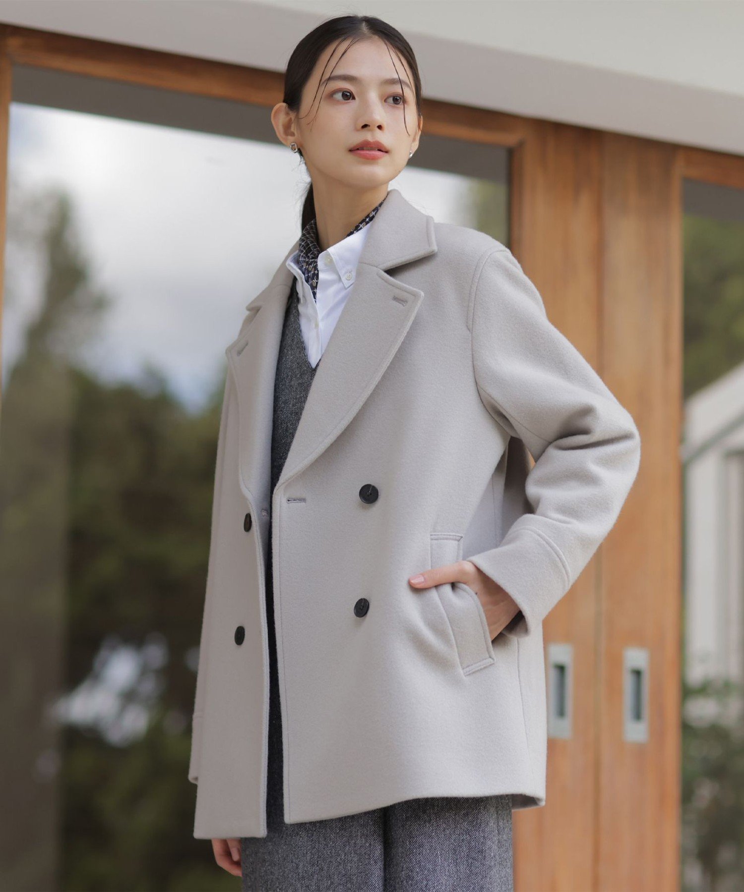 J.PRESS｜Jackal 140sソフトメルトン Pコート | Rakuten Fashion(楽天