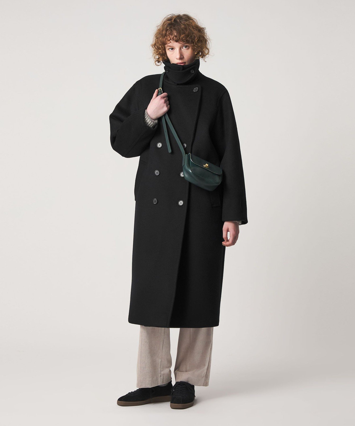 BEAUTY&YOUTH UNITED ARROWS/ブラックロングコート/美品 BEAUTY＆YOUTH UNITED ARROWS ステンカラーコート コート リバー