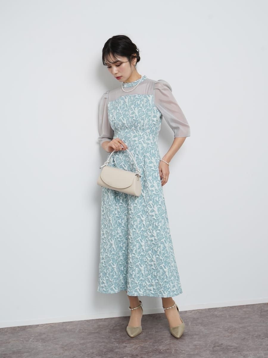 Vin｜ふくれジャガードバックリボンドレス | Rakuten Fashion(楽天