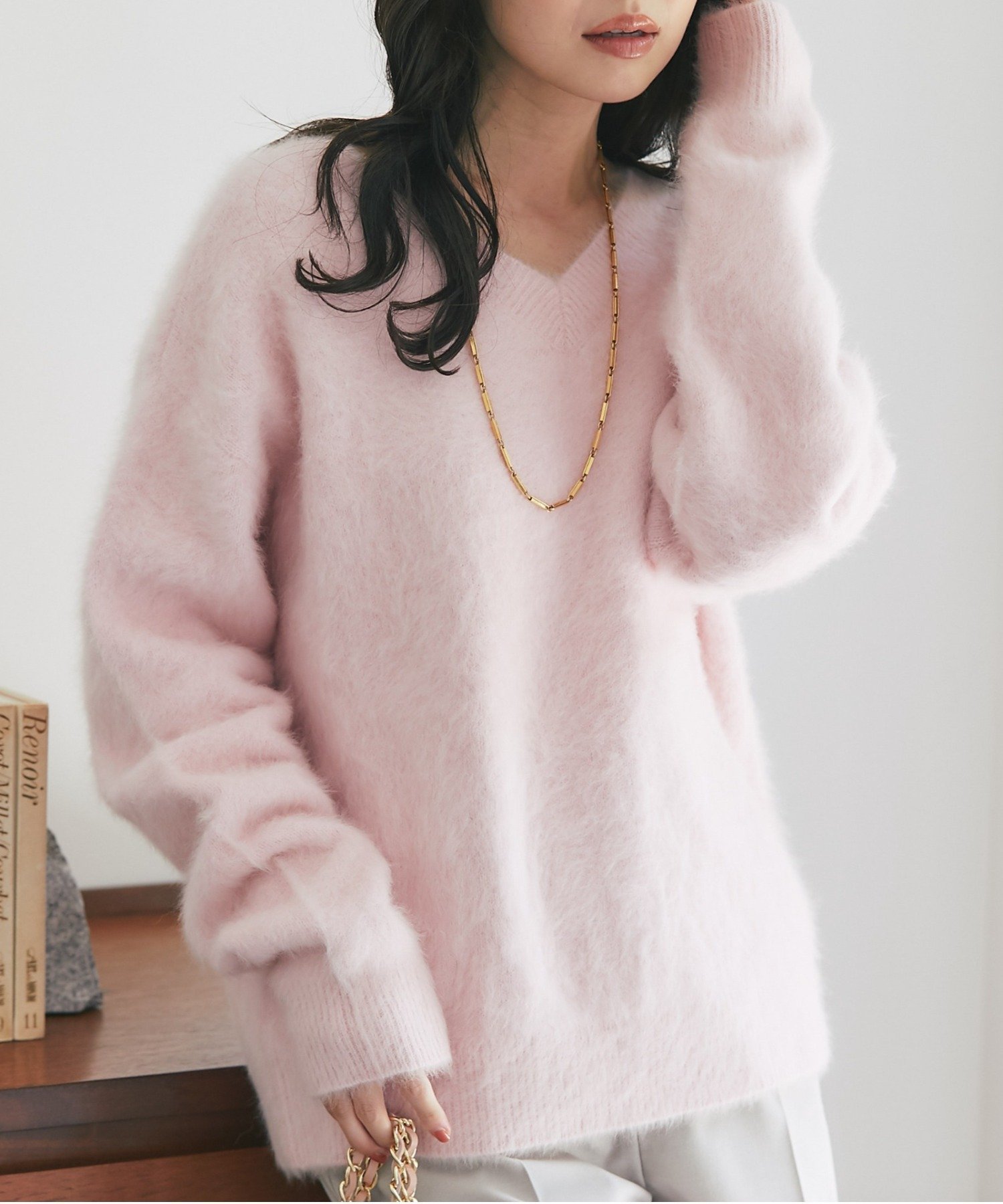 La boutique BonBon｜【今すぐお届け!】ヘアリーウールカシミヤ混