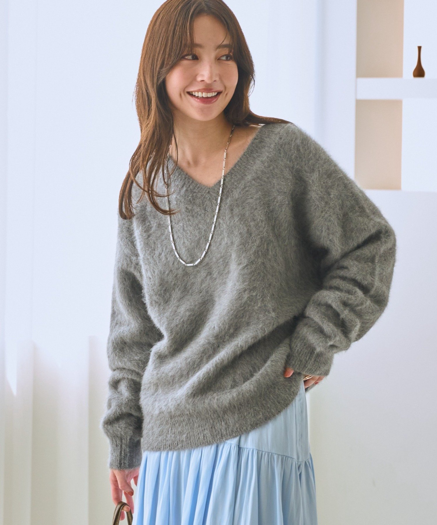 La boutique BonBon｜【今すぐお届け!】ヘアリーウールカシミヤ混