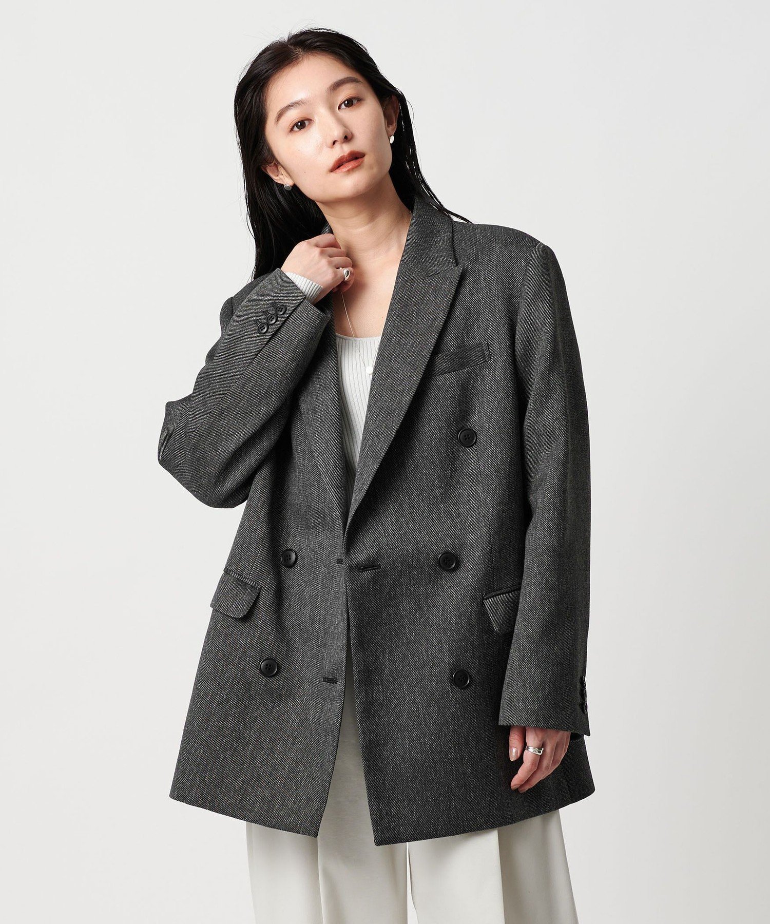 MARW UNITED ARROWSオーバー ダブル ジャケット　ダークグレー UNITED ARROWS｜<MARW UNITED ARROWS>オーバー ダブル ジャケット