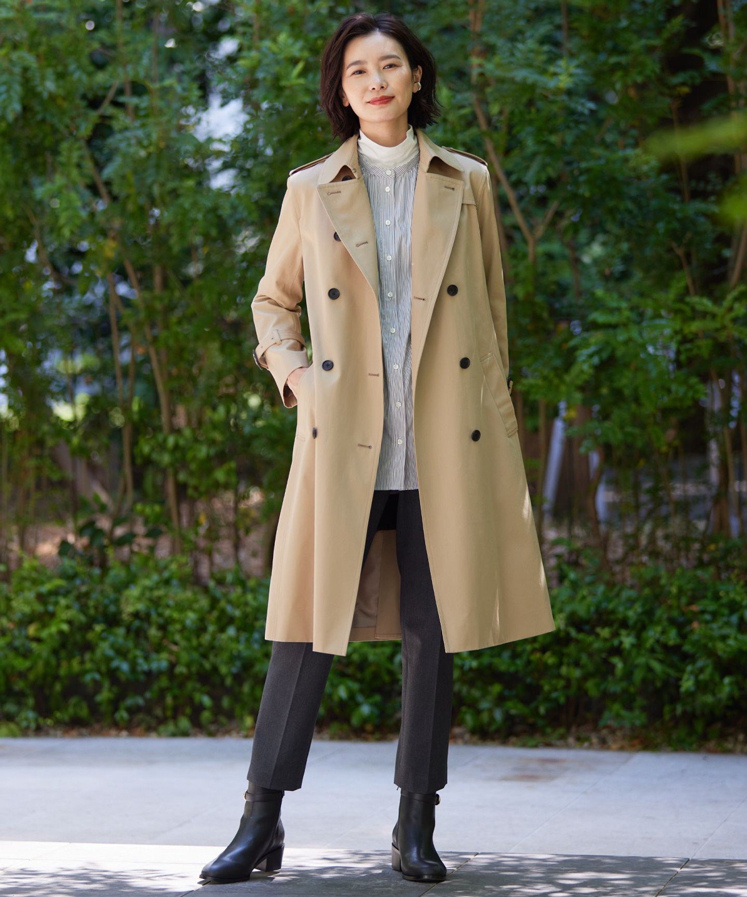 J.PRESS｜【撥水】ギャバベンタイル トレンチコート | Rakuten Fashion