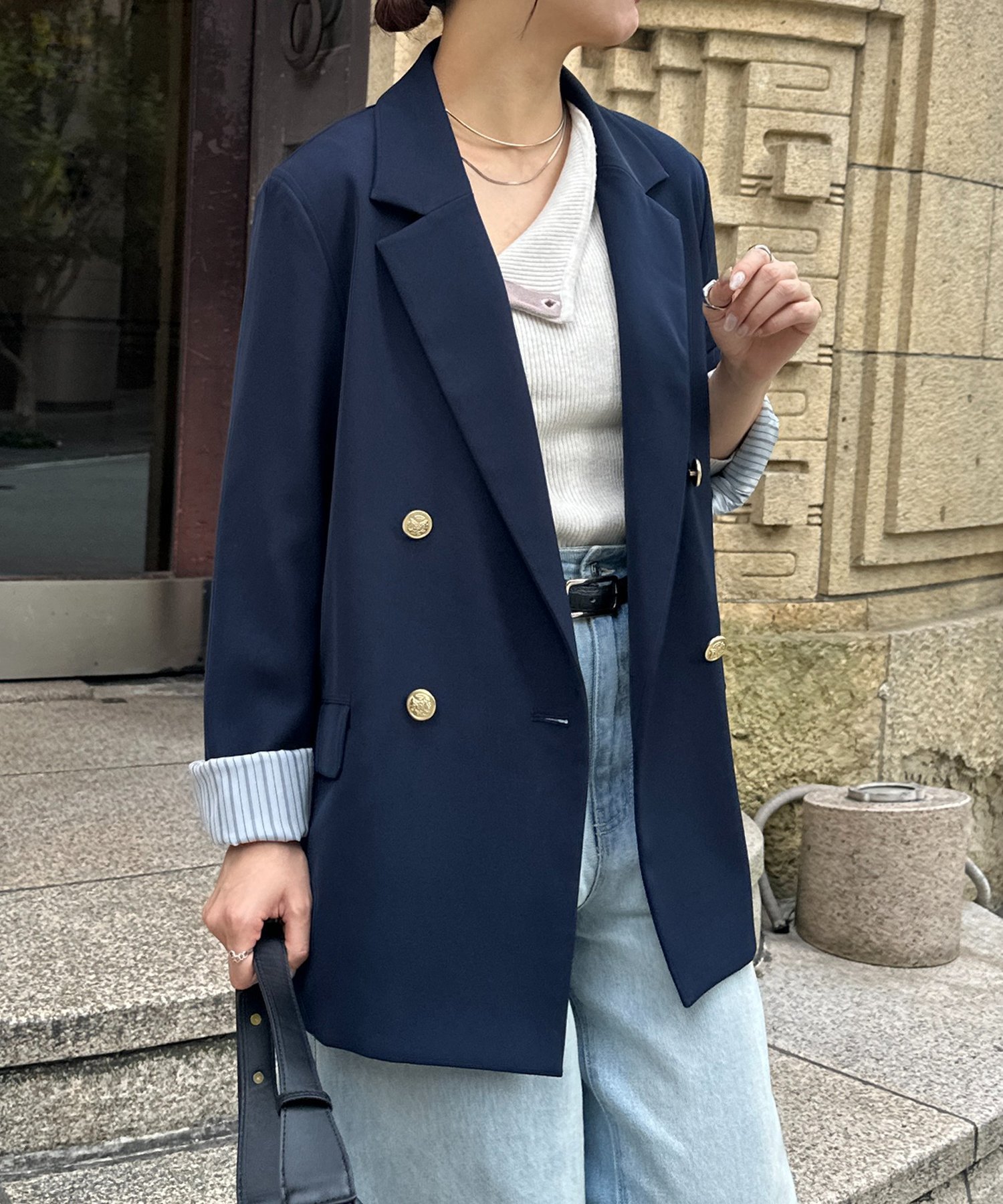 Thevon.｜GOLDボタンテーラードジャケット | Rakuten Fashion(楽天