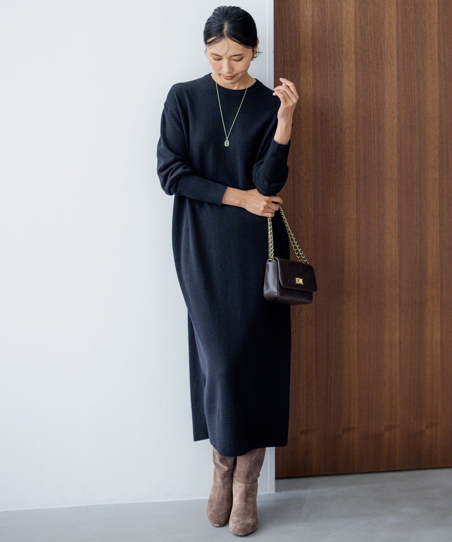 23区｜【洗える】ウールカシミヤ ニットワンピース | Rakuten Fashion