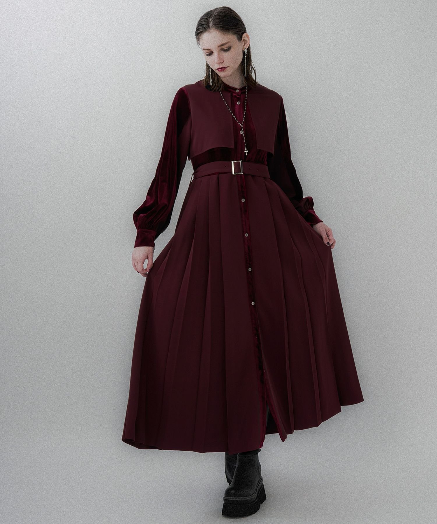 HARE｜マルチマテリアルプリーツワンピース | Rakuten Fashion(楽天