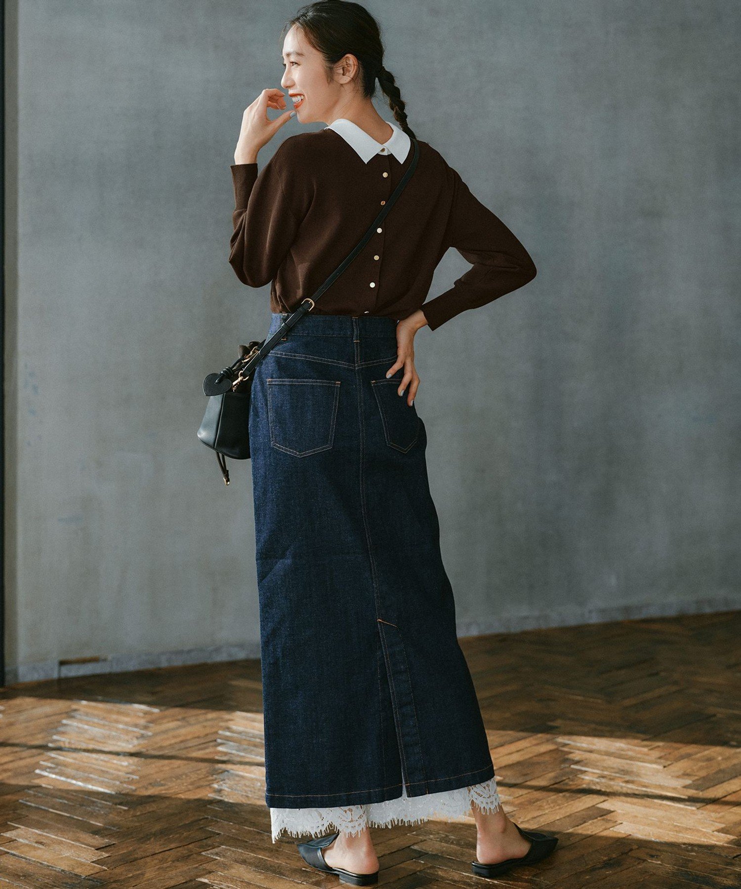 23区｜【LEE10月号掲載/洗える】レースコンビ ペチコート スカート