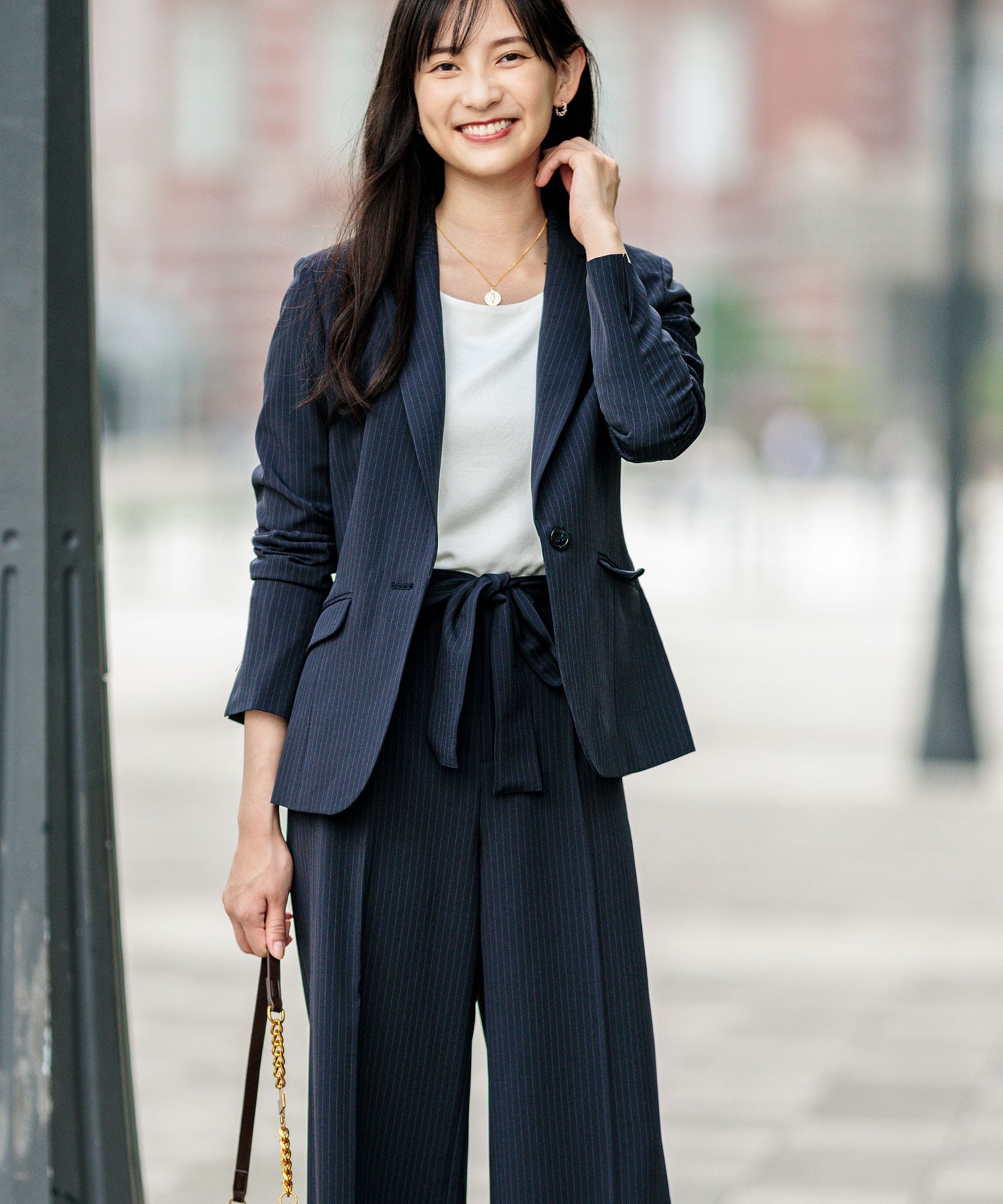 GeeRA｜【2点セット】洗えて型くずれしないワイドパンツセットスーツ