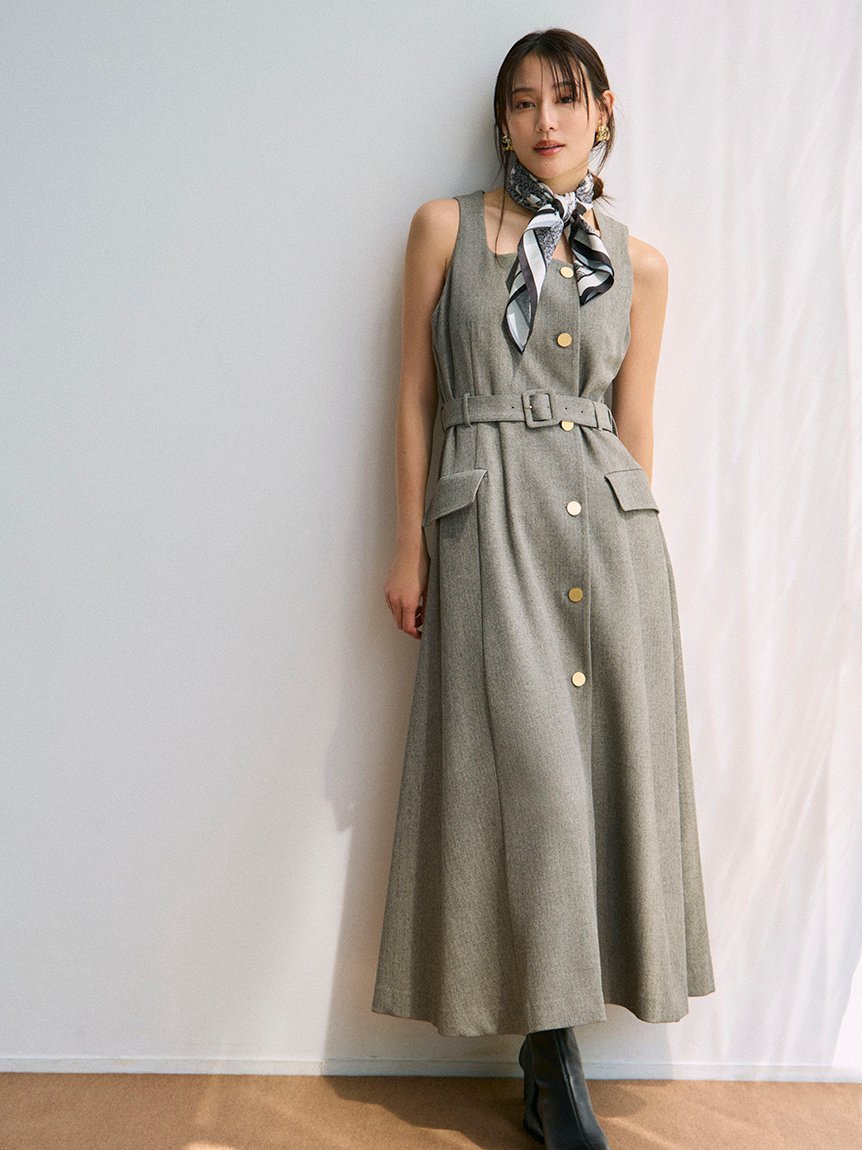 FRAY I.D｜ダブルヘリンボーンジレワンピース | Rakuten Fashion(楽天