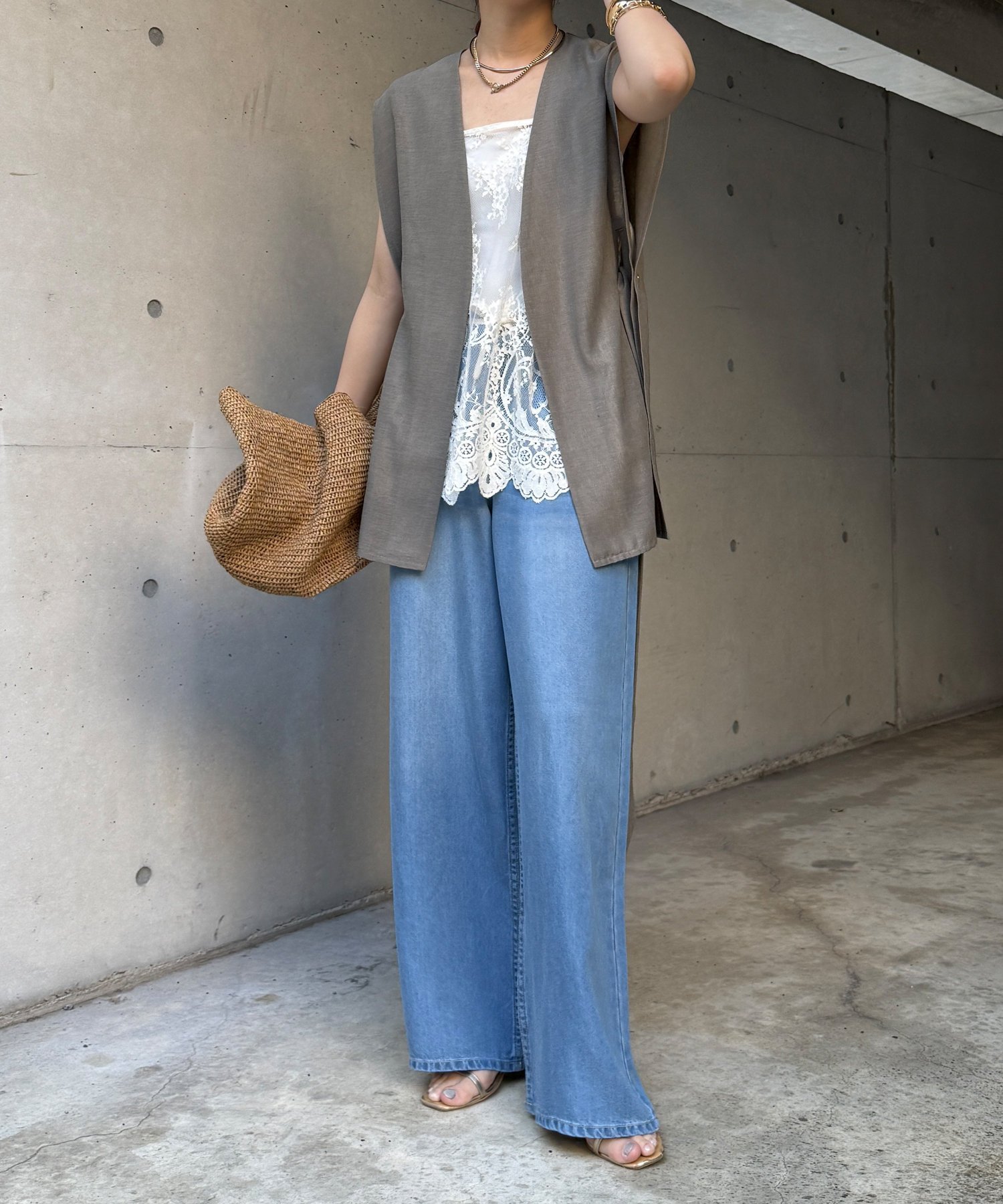 DOUDOU｜【新色追加】スカラレースキャミ | Rakuten Fashion(楽天