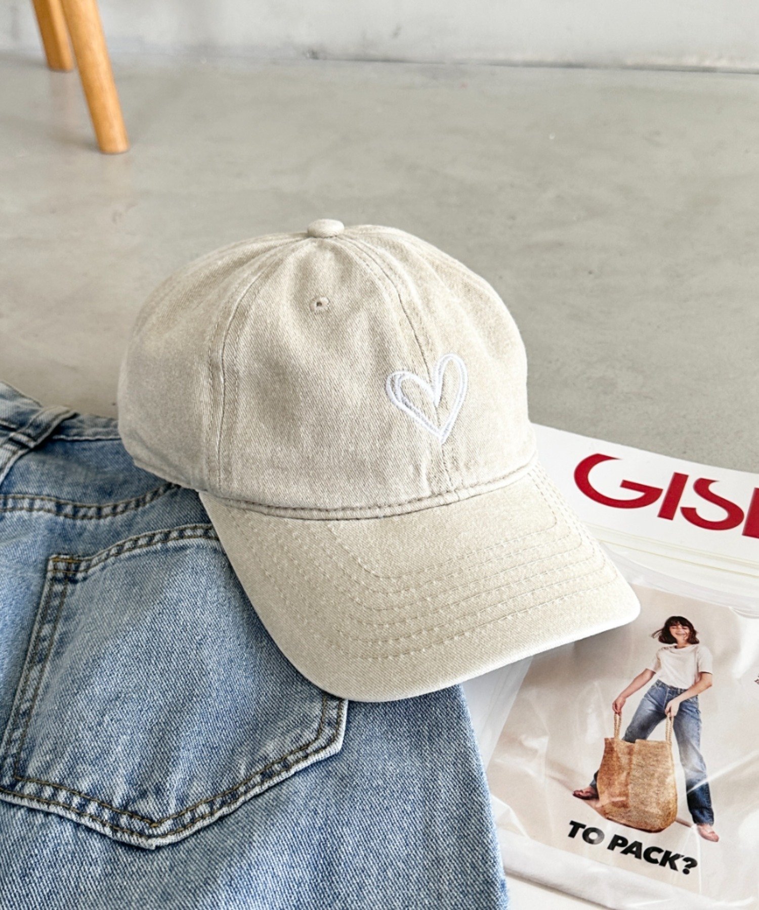 Outfitter lab｜ハート刺繍ピグメントキャップ | Rakuten Fashion(楽天