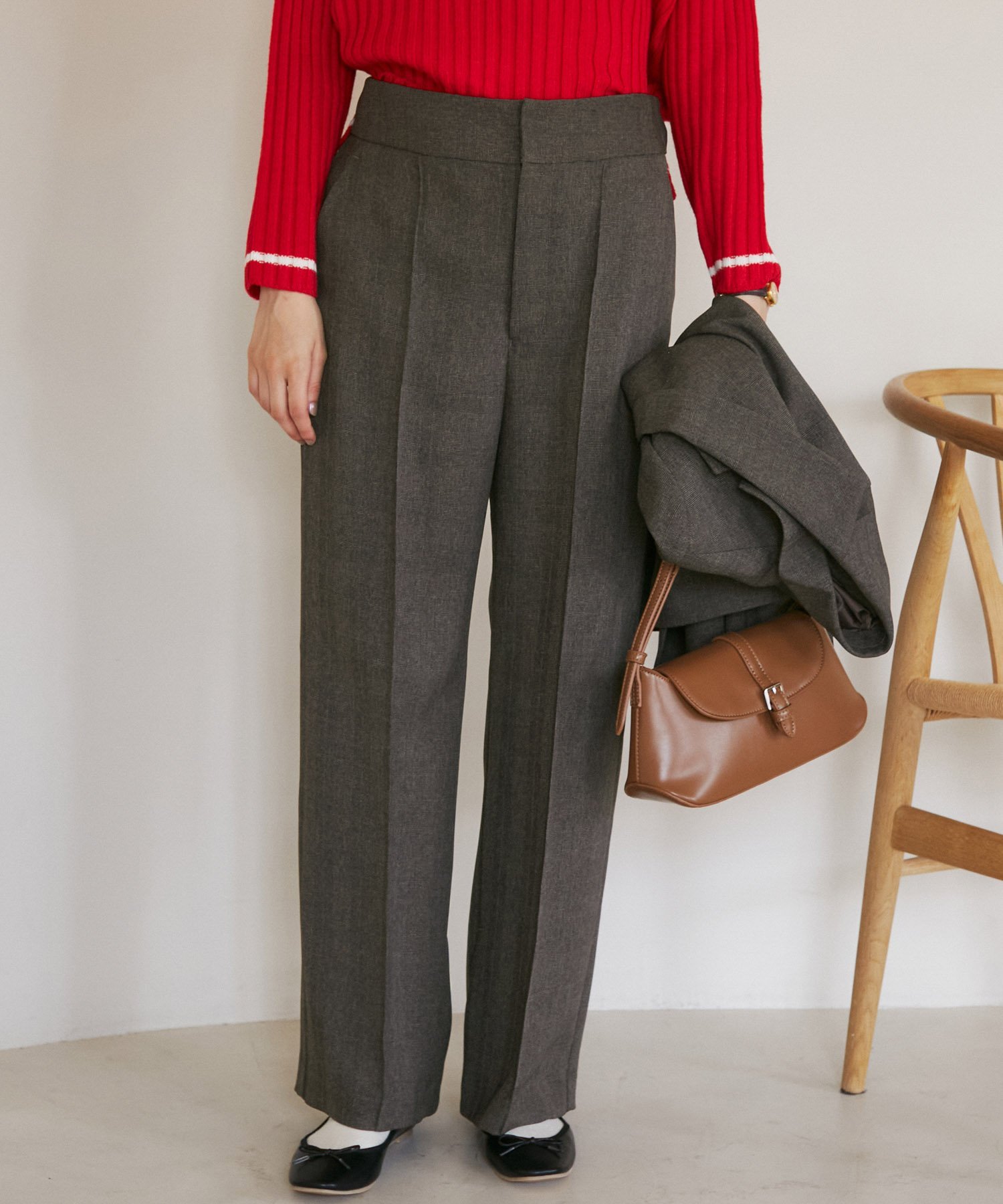 ROPE' PICNIC｜ウールライクサージワイドパンツ/セットアップ対応