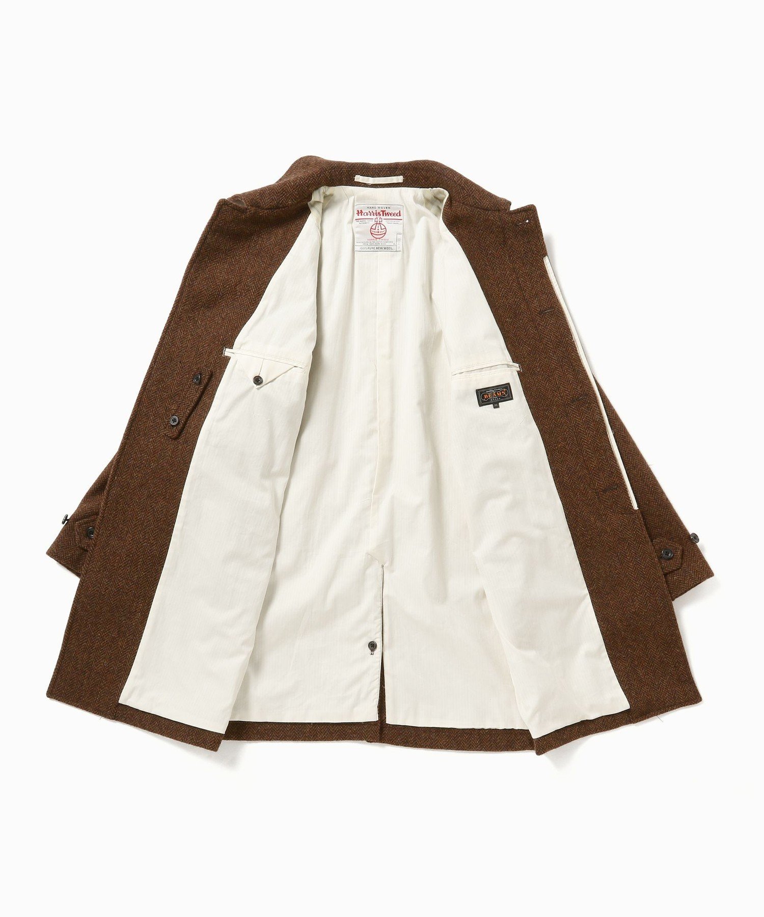 BEAMS MEN｜BEAMS PLUS / ハリスツイード バルカラー コート | Rakuten