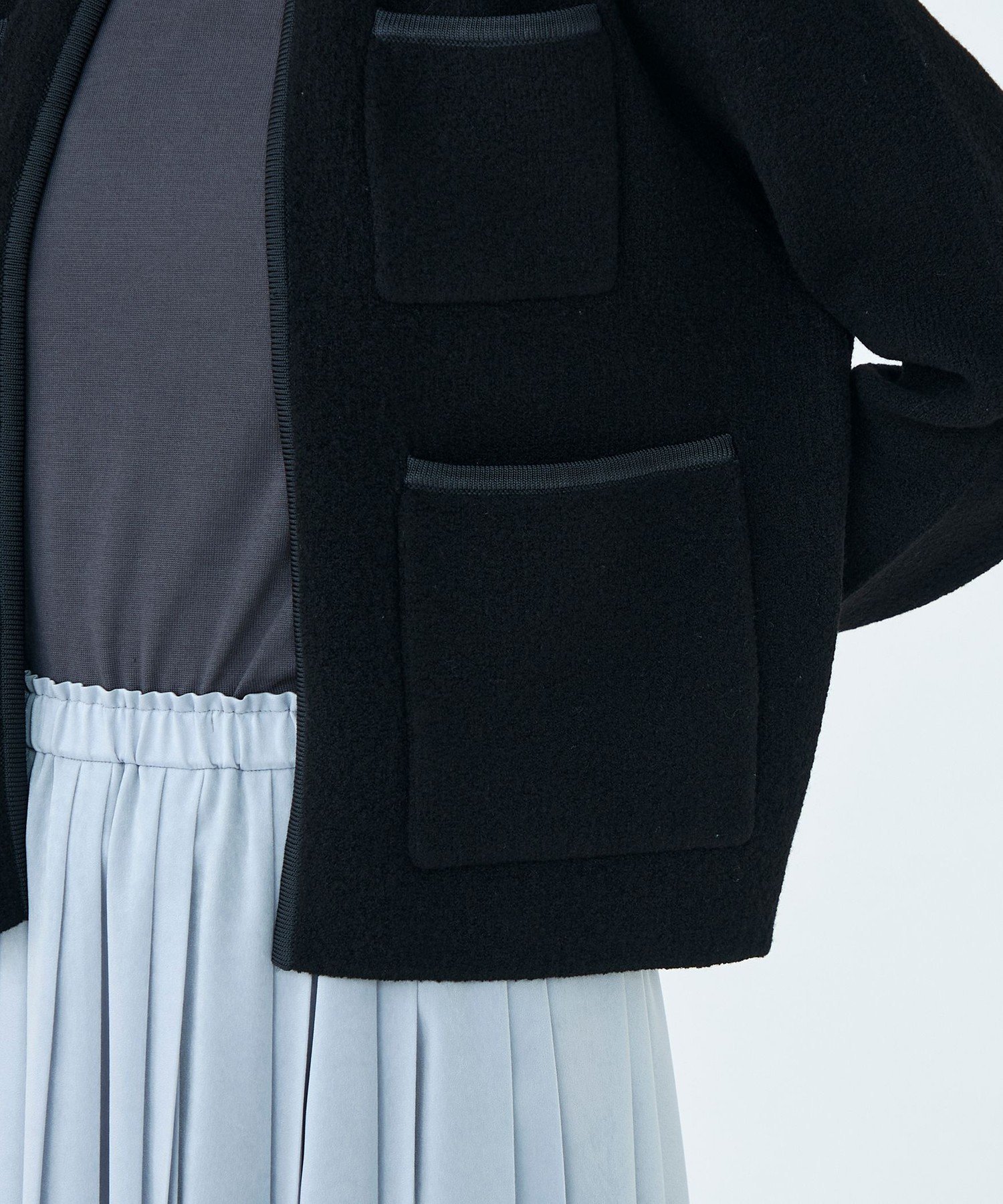 TOMORROWLAND｜ウールナイロンブークレー フロントオープン