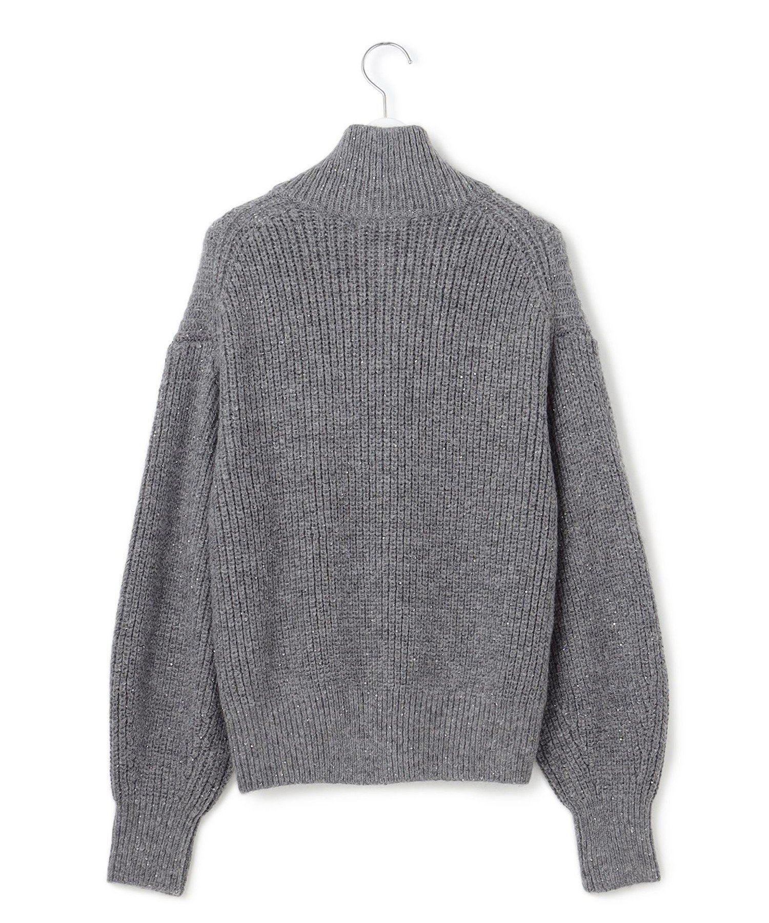 23区｜【洗える】スパンコールバルキー ダブルジップ ニットブルゾン