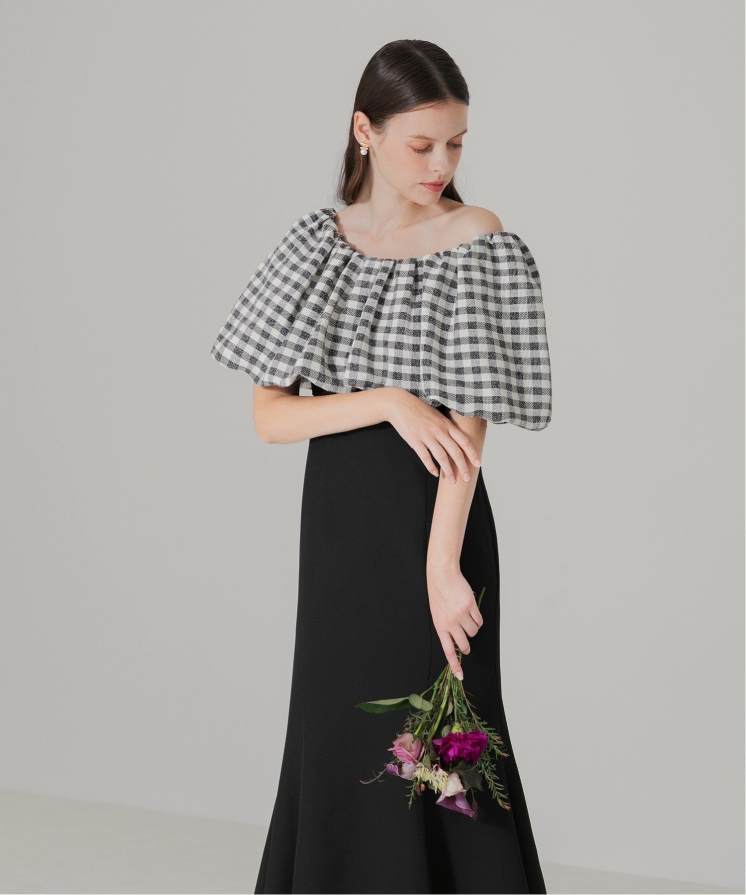 Leja｜LEJA/2WAYオフショルダーワッフル生地マーメイドワンピース