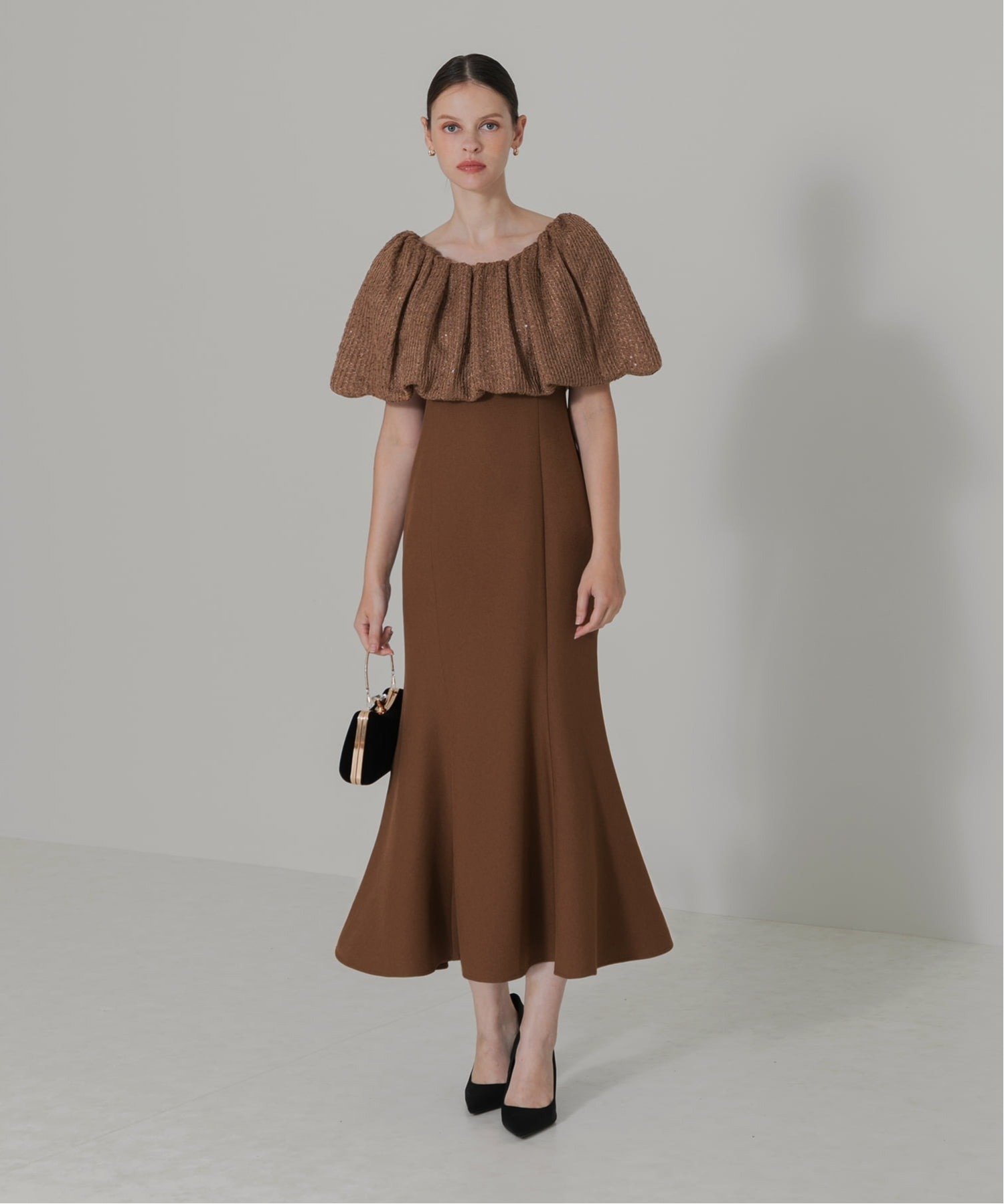 Leja｜LEJA/2WAYオフショルダーワッフル生地マーメイドワンピース